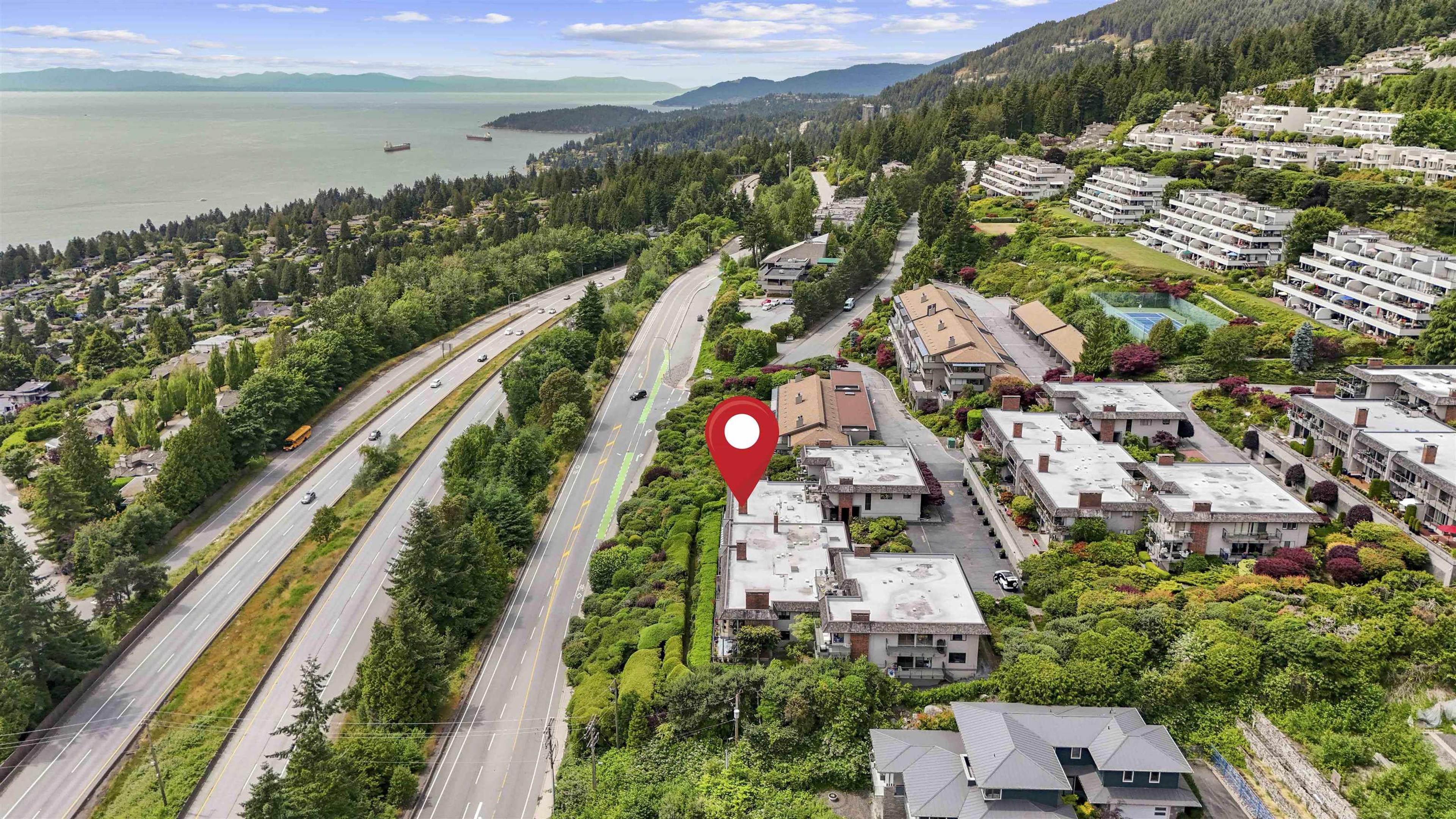 2214 Folkestone Way, West Vancouver - Exteriors - Full Complex View, Drone/Aerial View, Marked/Pin - Photo 2