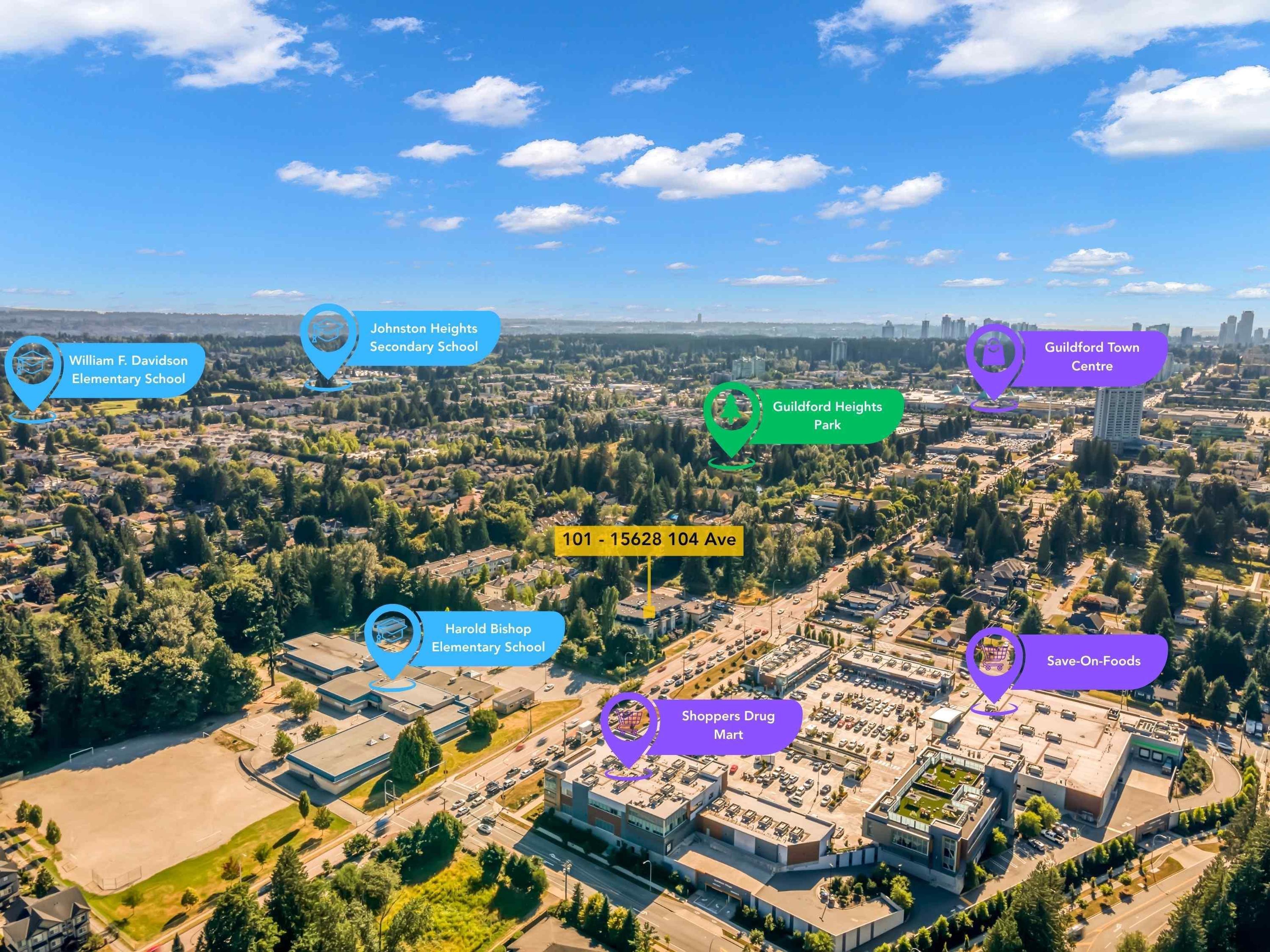 15628 104 Avenue, Surrey - Exteriors - Full Complex View, Drone/Aerial View, Marked/Pin - Photo 2