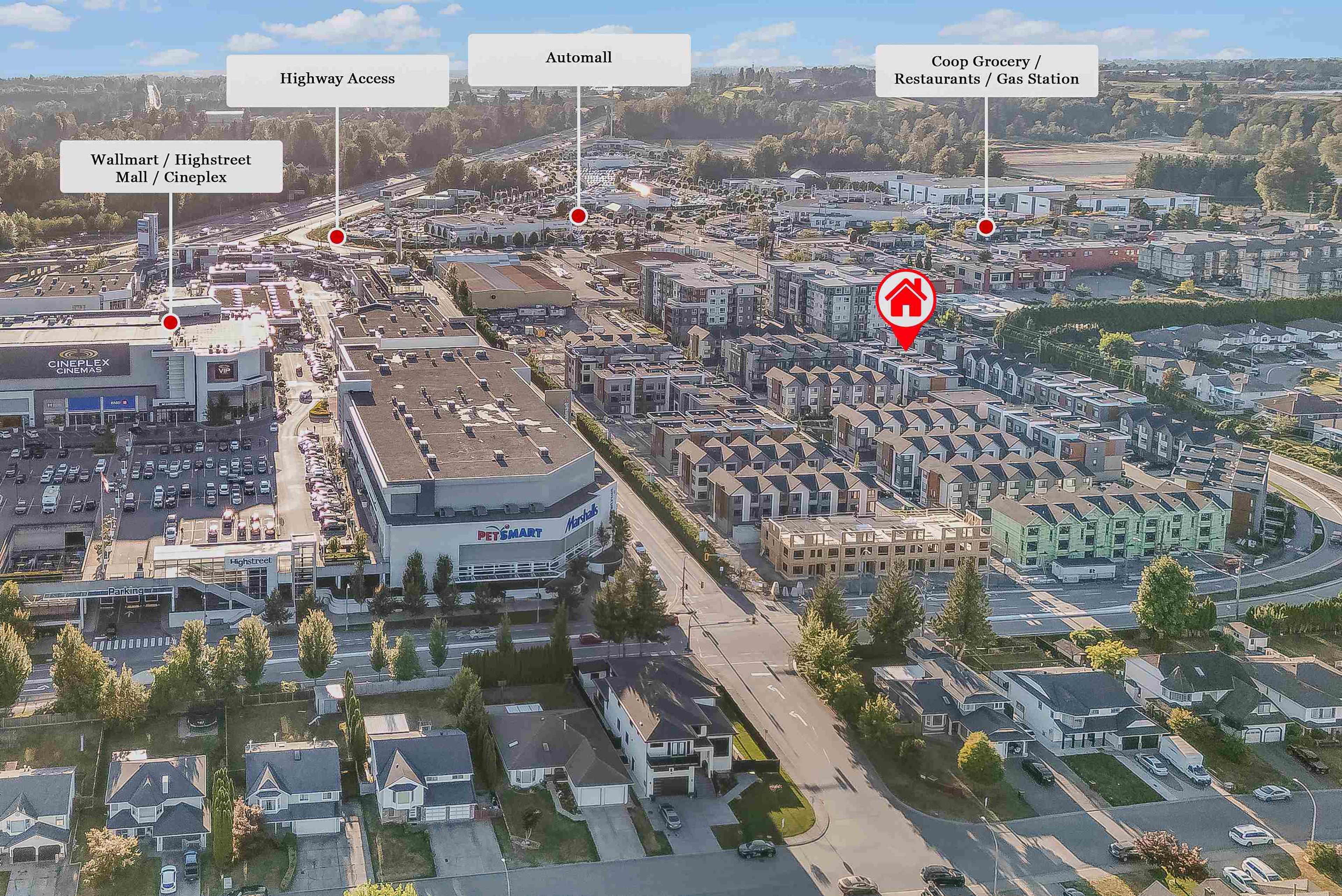 30530 Cardinal Avenue, Abbotsford - Exteriors - Full Complex View, Drone/Aerial View, Marked/Pin - Photo 3