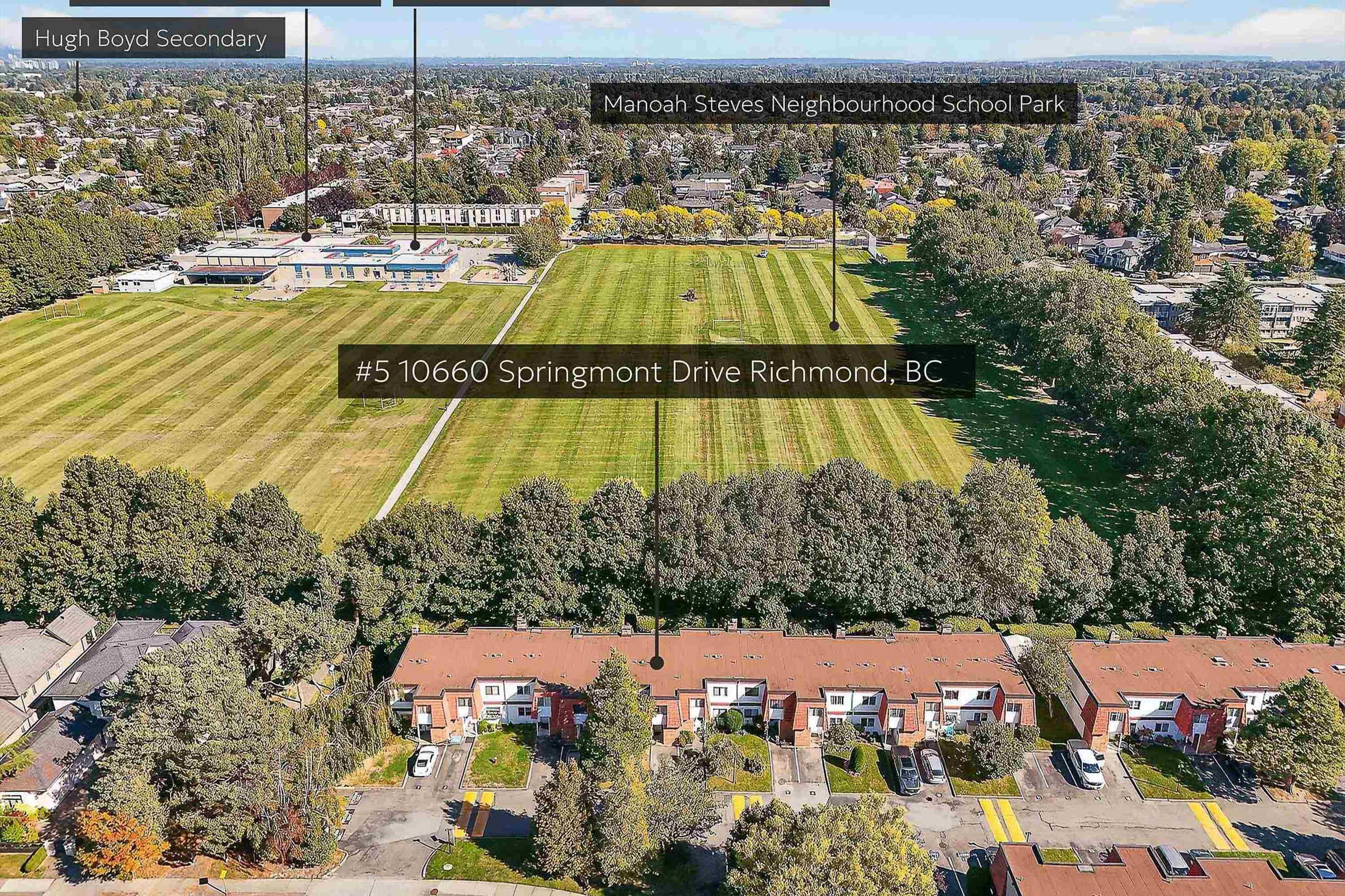 10680 Springmont Drive, Richmond - Exteriors - Full Complex View, Drone/Aerial View, Marked/Pin - Photo 2