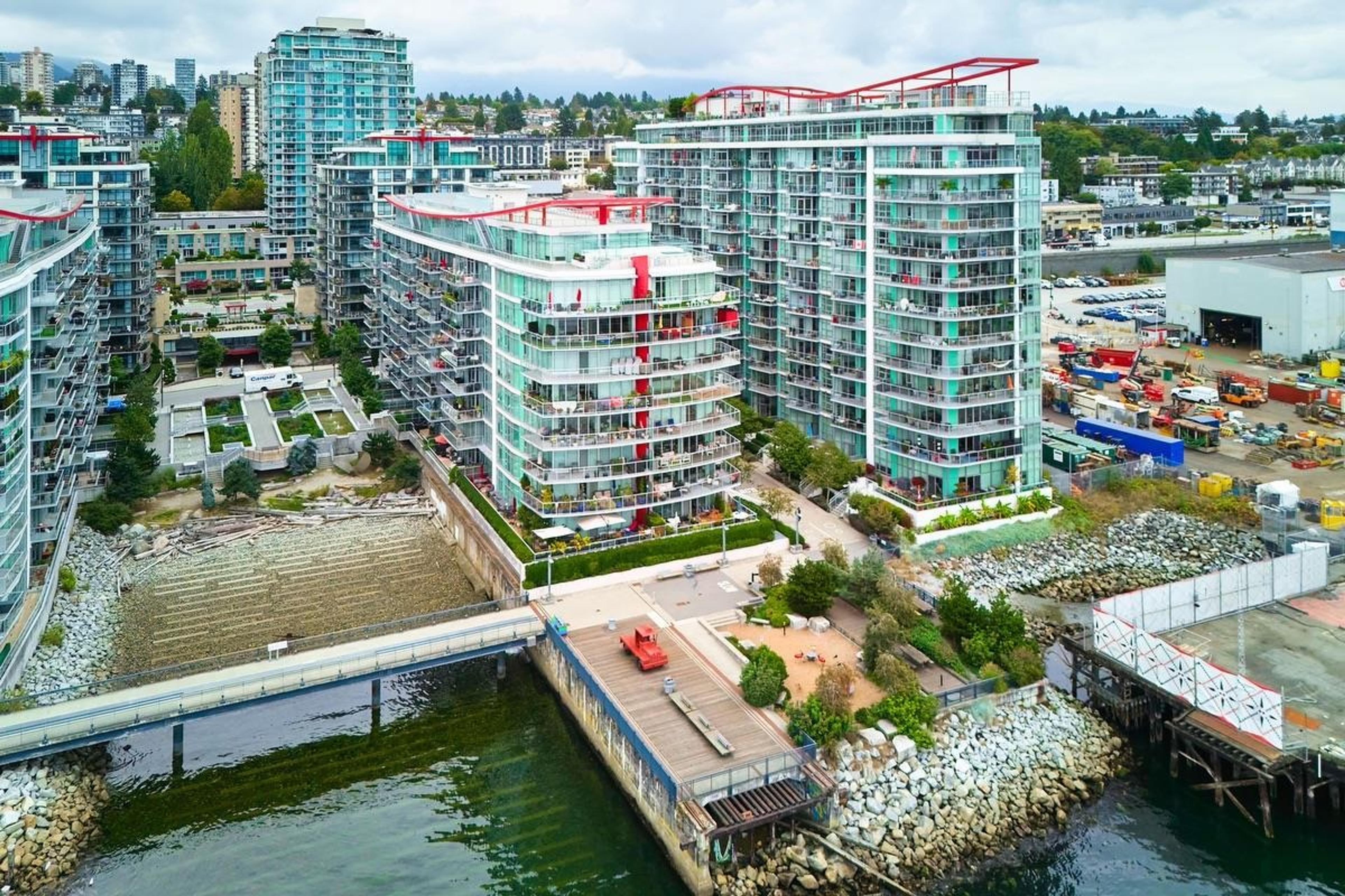 199 Victory Ship Way, North Vancouver - Exteriors - Full Complex View, Drone/Aerial View - Photo 2