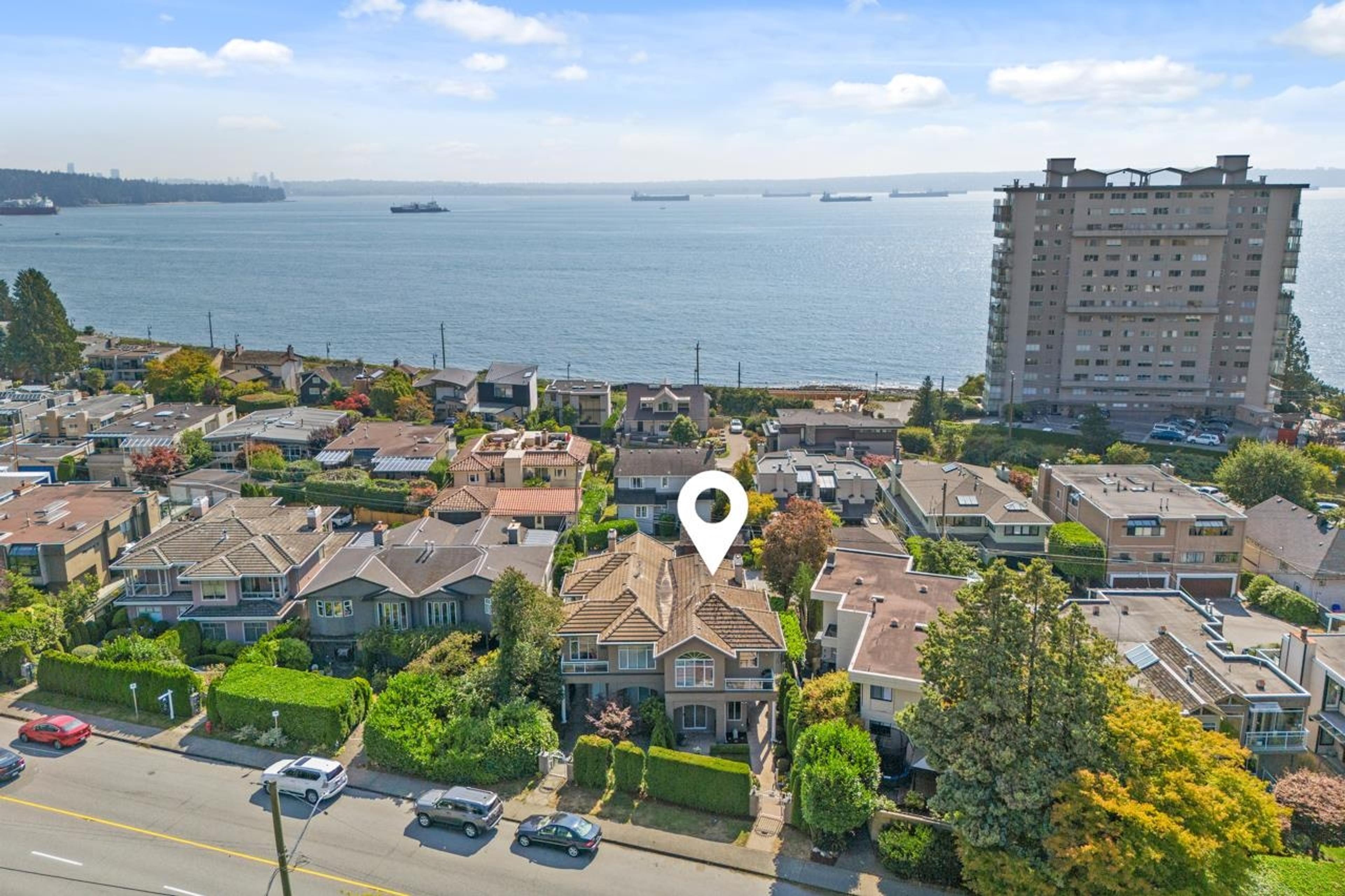 2362 Marine Drive, West Vancouver - Exteriors - Drone/Aerial View, Marked/Pin - Photo 3