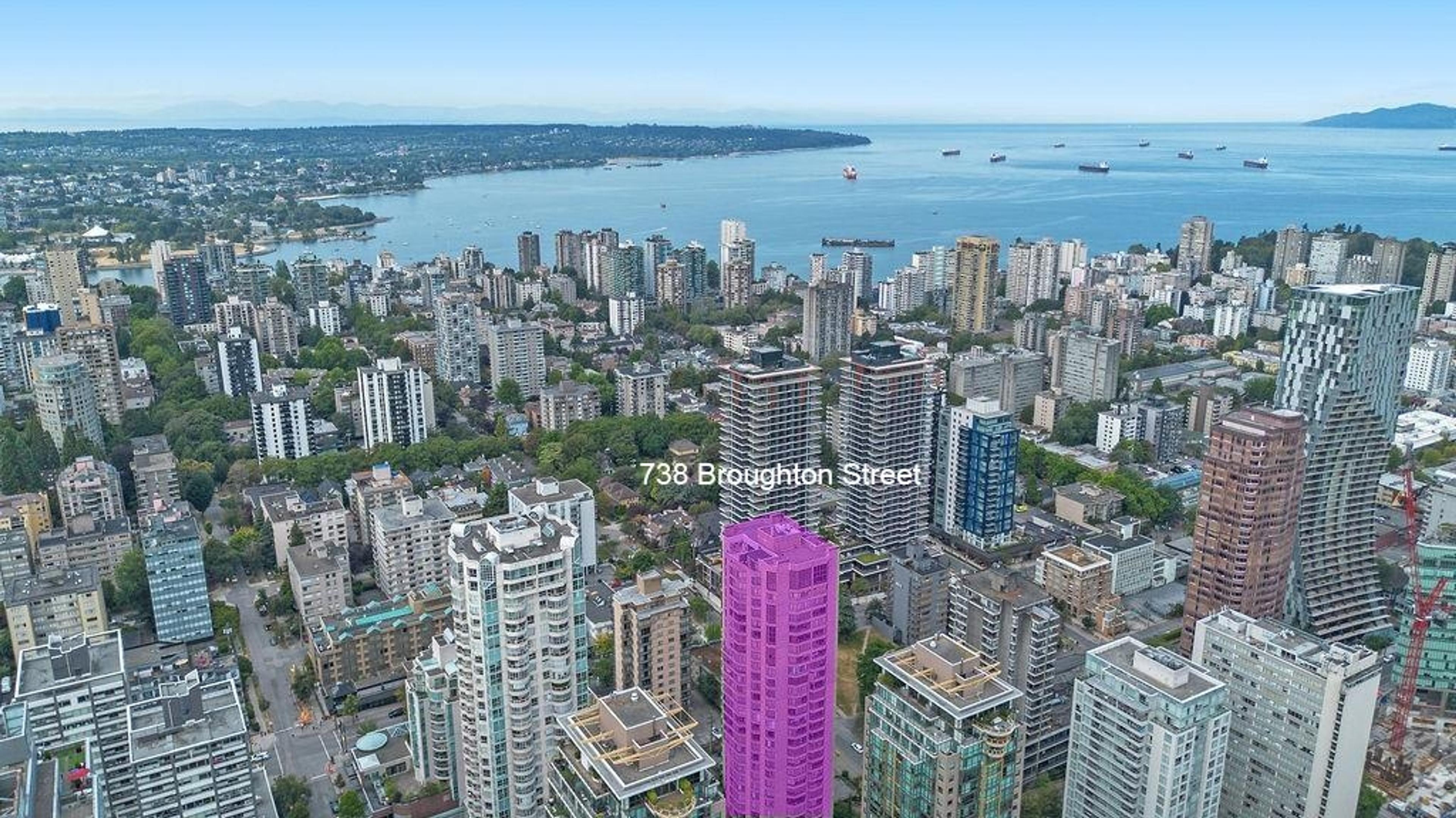 738 Broughton Street, Vancouver - Exteriors - Drone/Aerial View, Marked/Pin - Photo 2