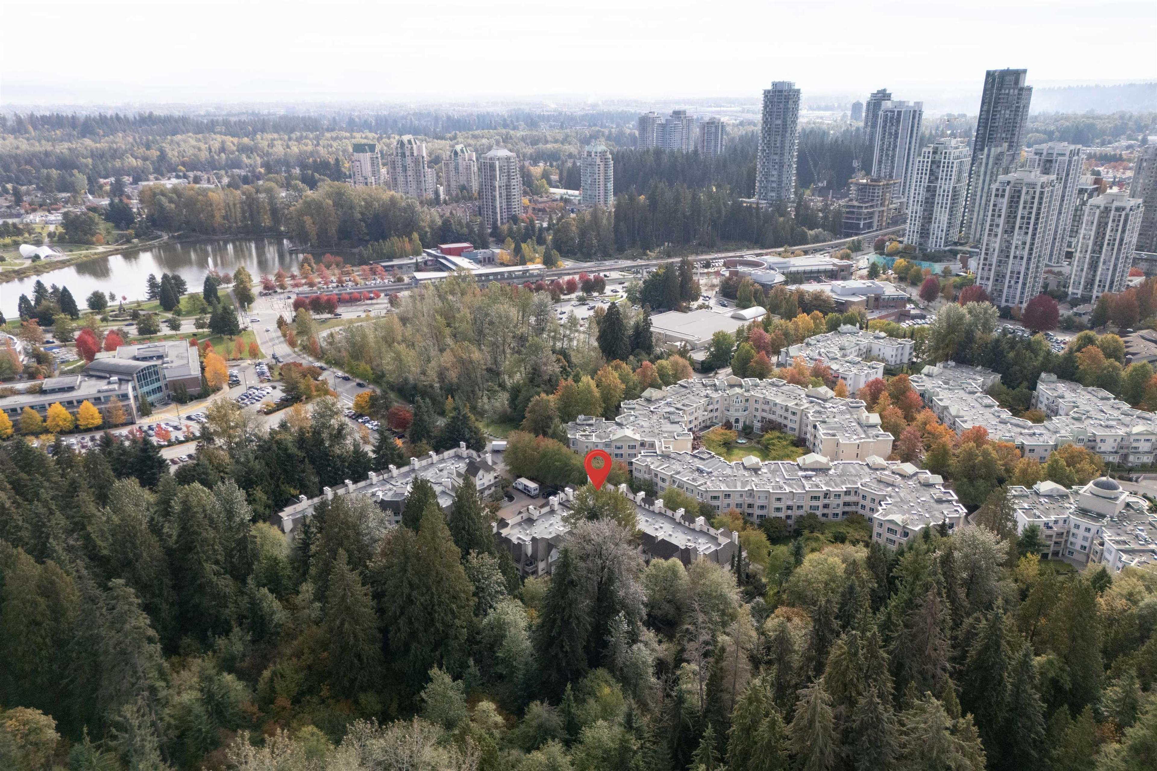 1252 Town Centre Boulevard, Coquitlam - Exteriors - Drone/Aerial View, Marked/Pin, Full Complex View - Photo 1