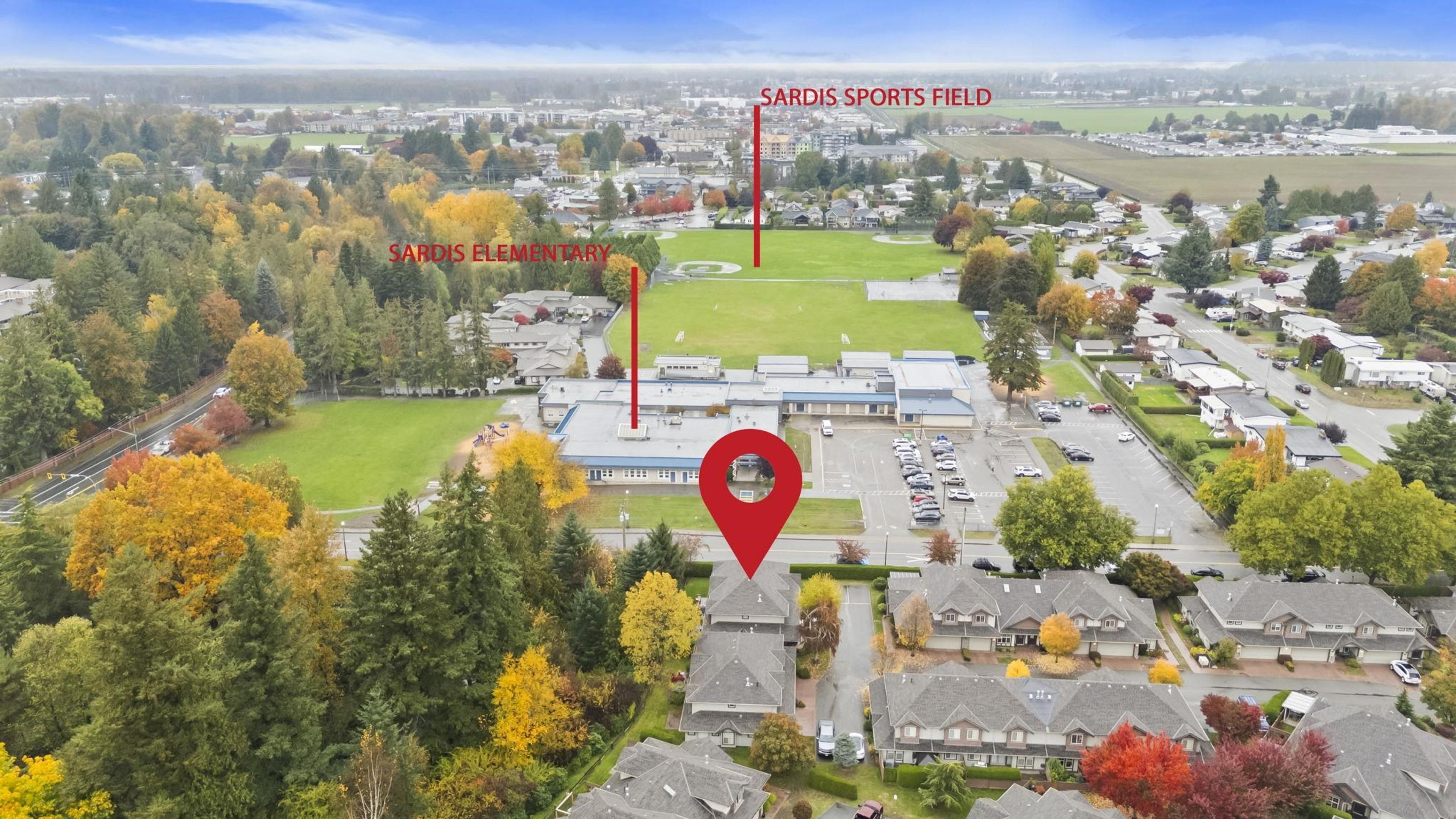 6887 Sheffield Way, Chilliwack - Exteriors - Drone/Aerial View, Marked/Pin - Photo 2