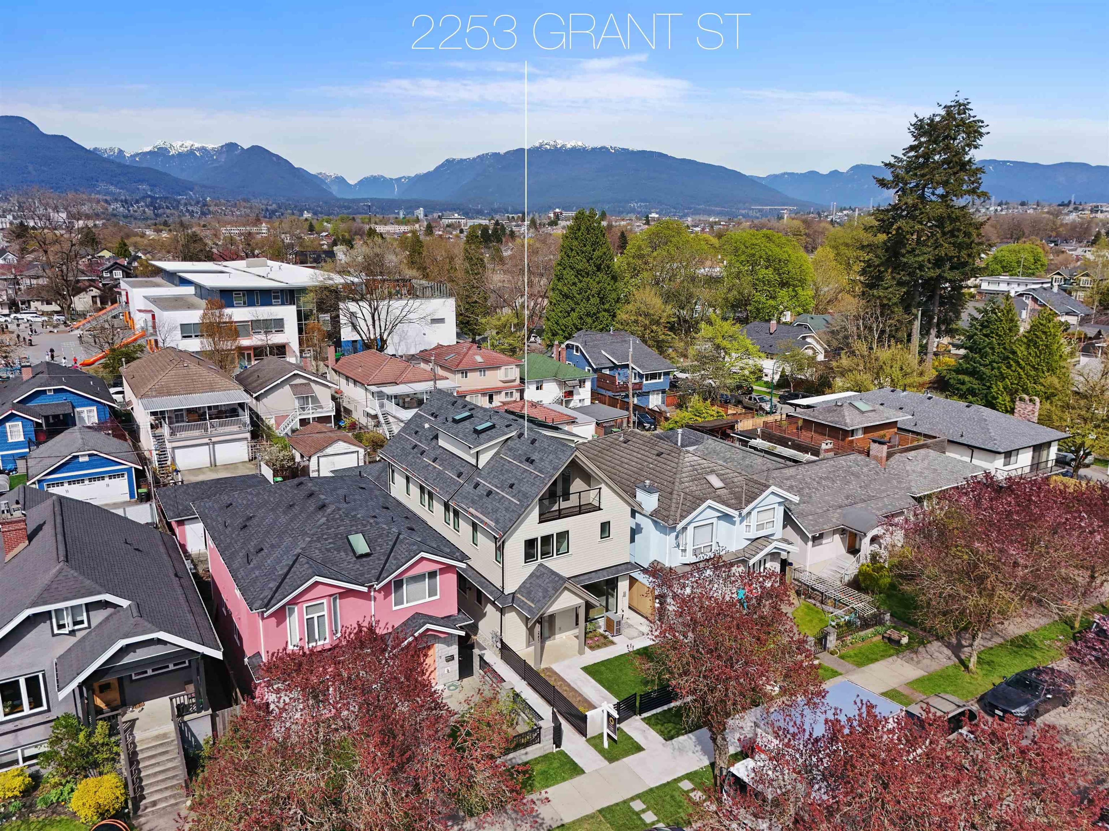 2253 Grant Street, Vancouver - Exteriors - Drone/Aerial View, Marked/Pin - Photo 7