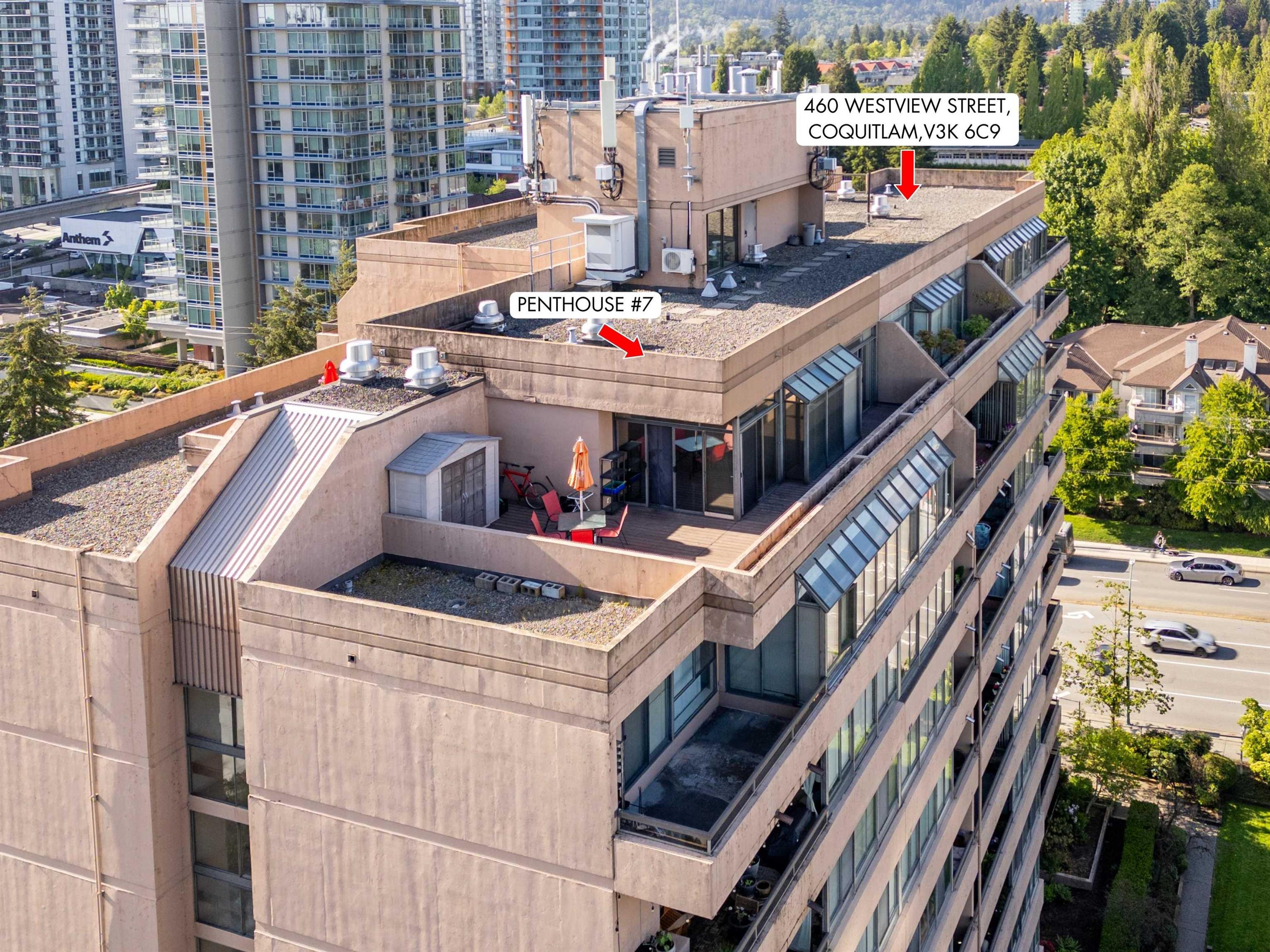 460 Westview Street, Coquitlam - Exteriors - Drone/Aerial View, Marked/Pin - Photo 3