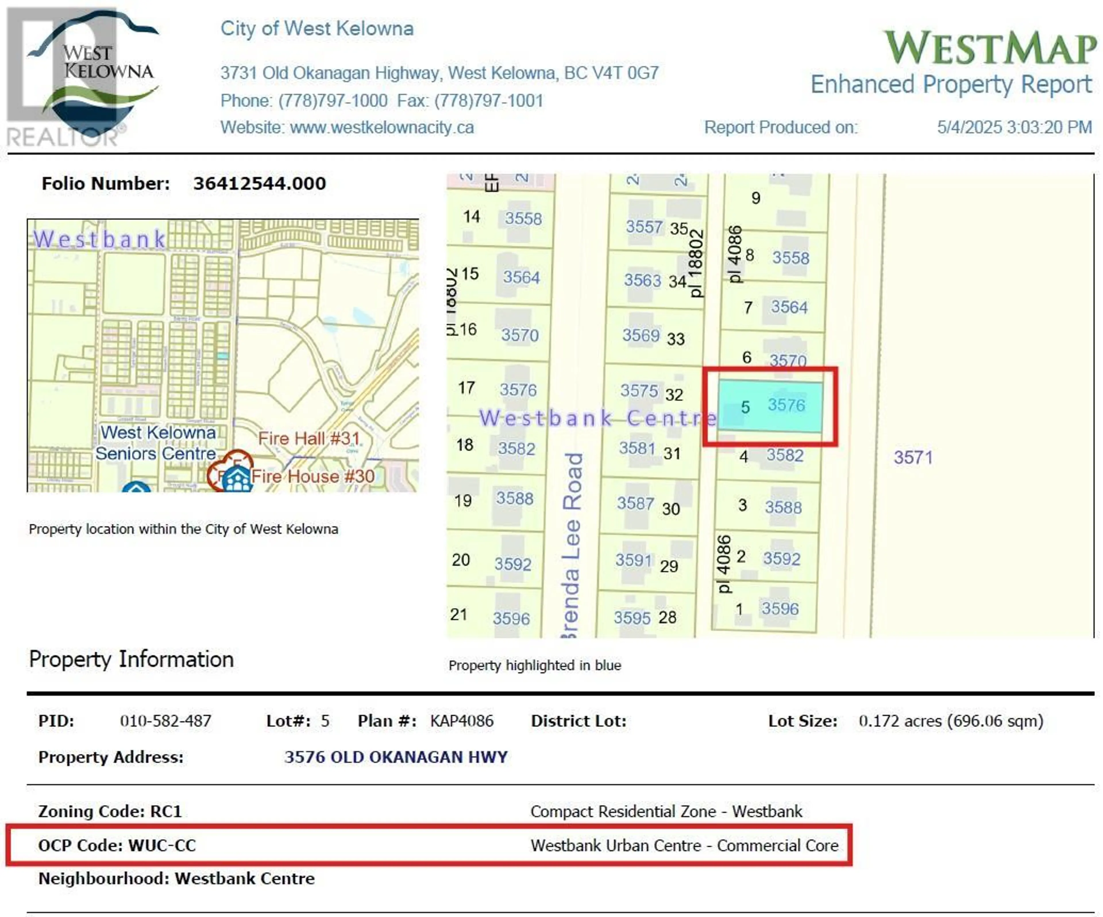 Property at 3576 OLD OKANAGAN HIGHWAY, West Kelowna, BC