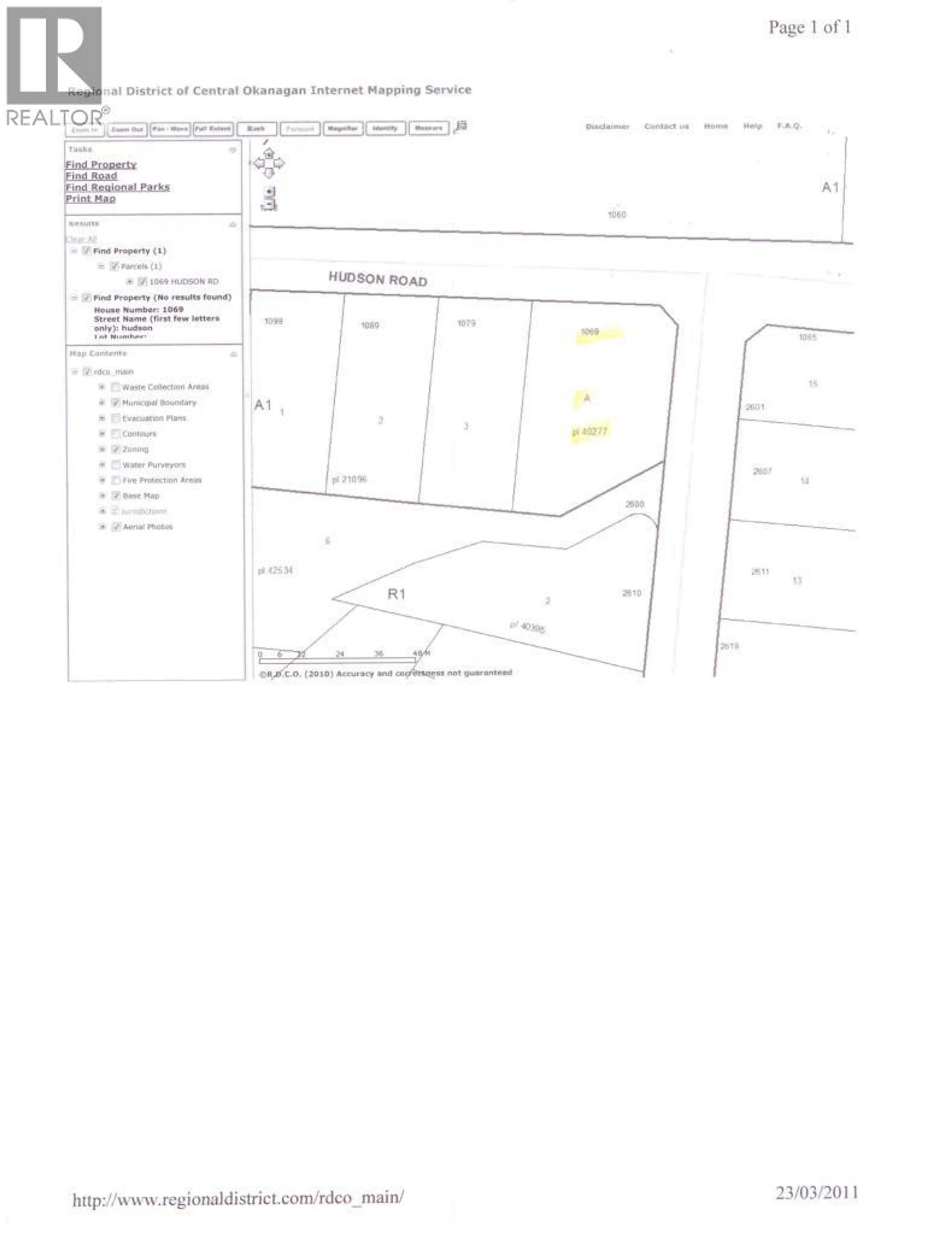Property at 1069 HUDSON ROAD LOT# A, West Kelowna, BC