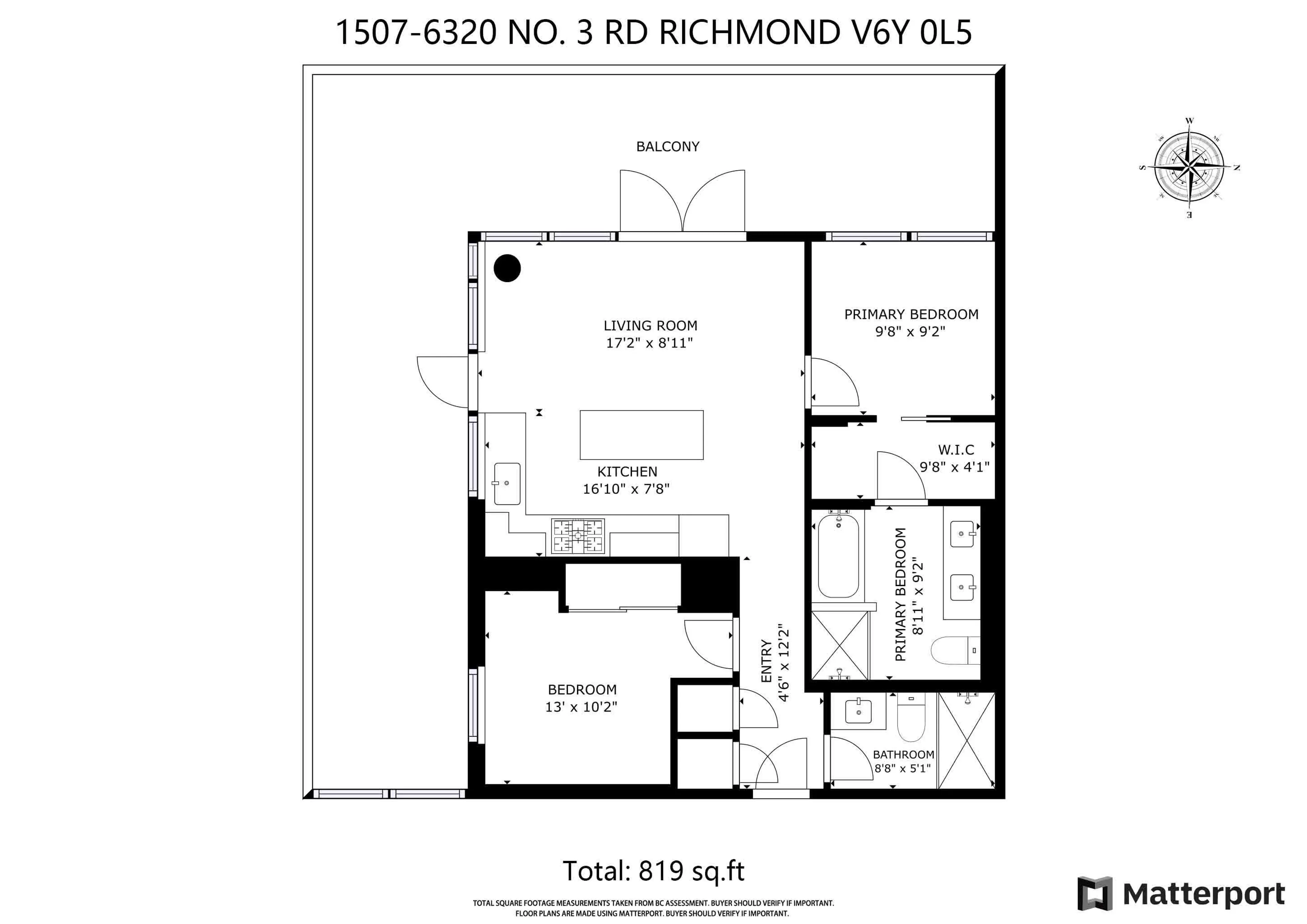 Property at #1507 6320 NO. 3 ROAD, Richmond, BC