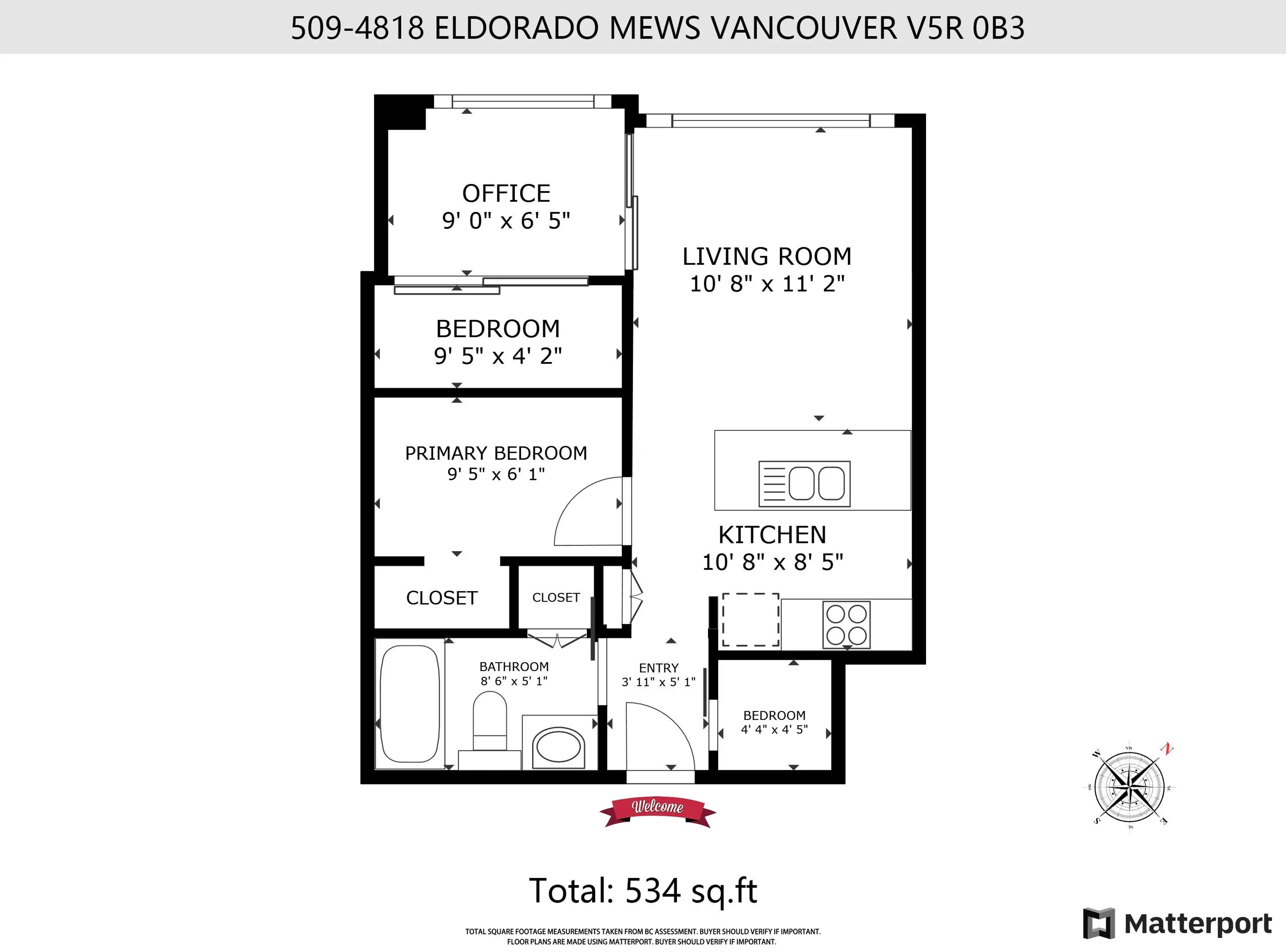 Property at #509 4818 ELDORADO MEWS, Vancouver, BC