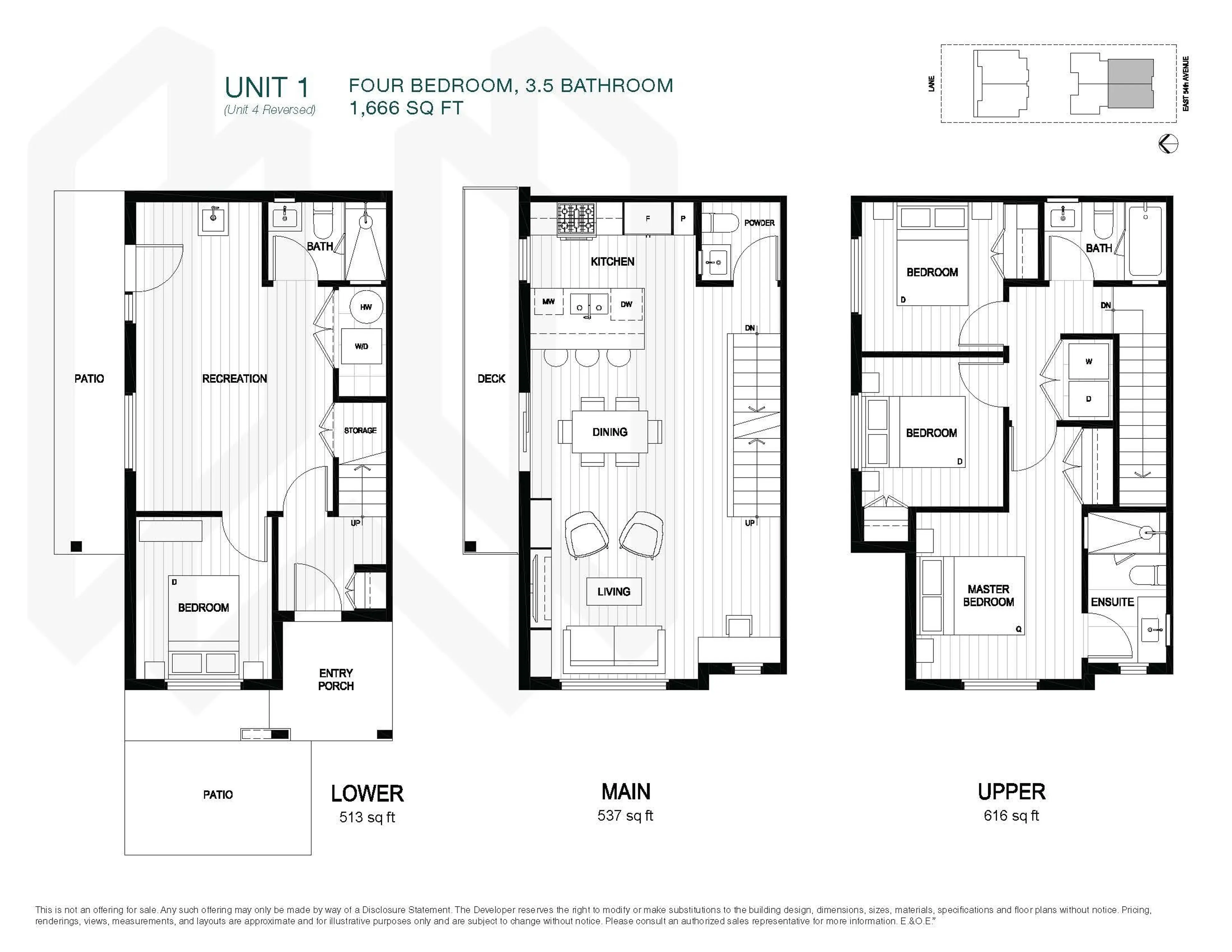 Property at #1 2333 E 54TH AVENUE, Vancouver, BC