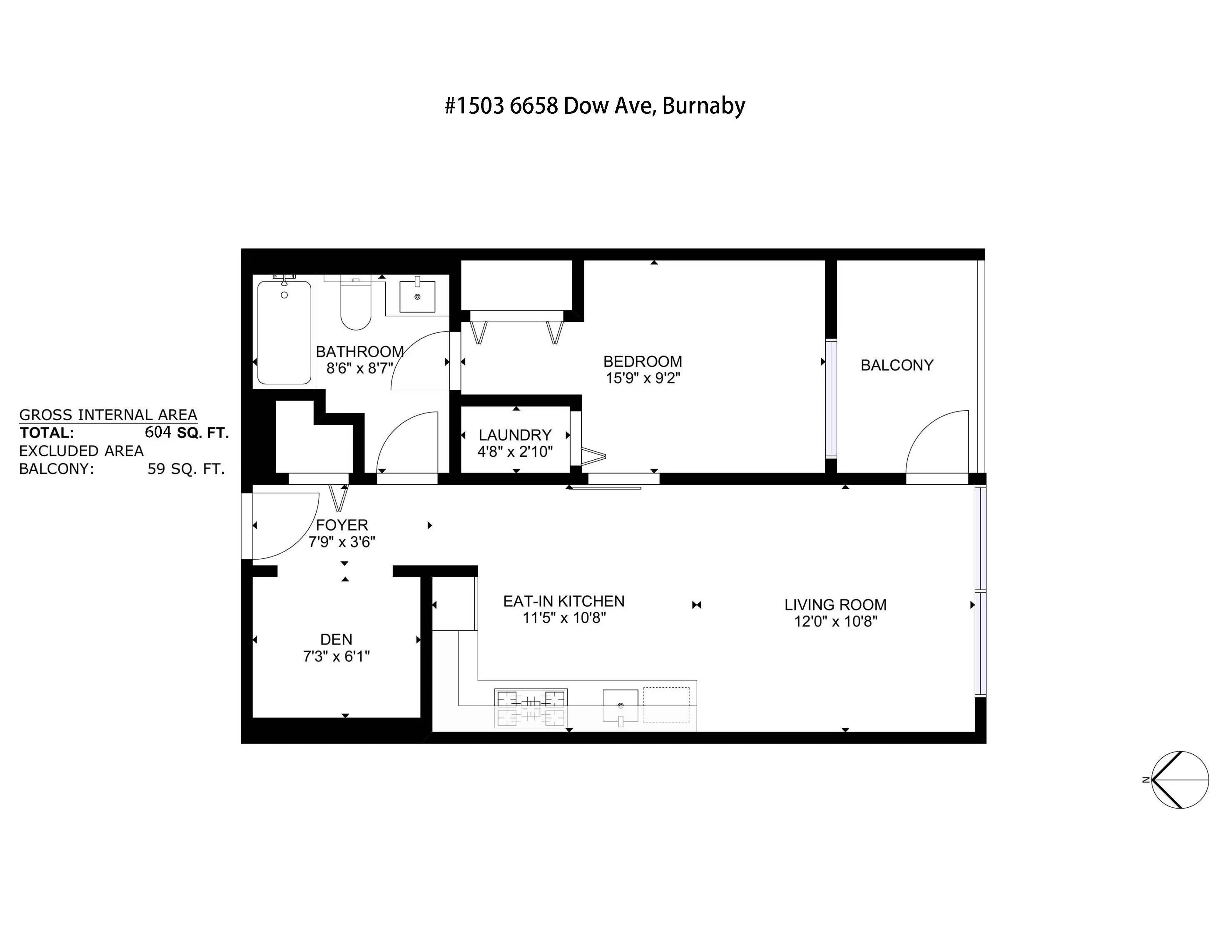 Property at #1503 6658 DOW AVENUE, Burnaby, BC