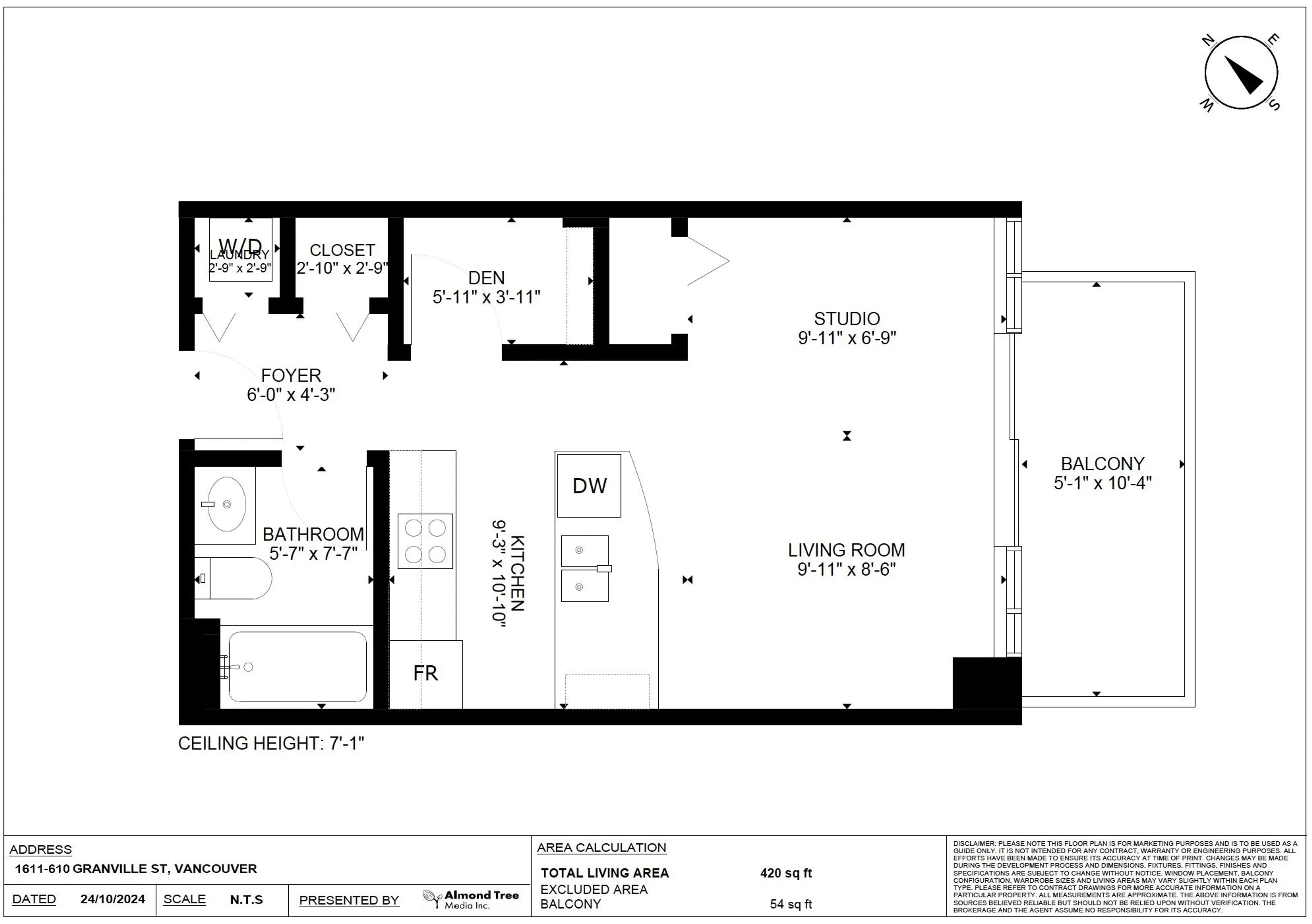 Property at #1611 610 GRANVILLE STREET, Vancouver, BC
