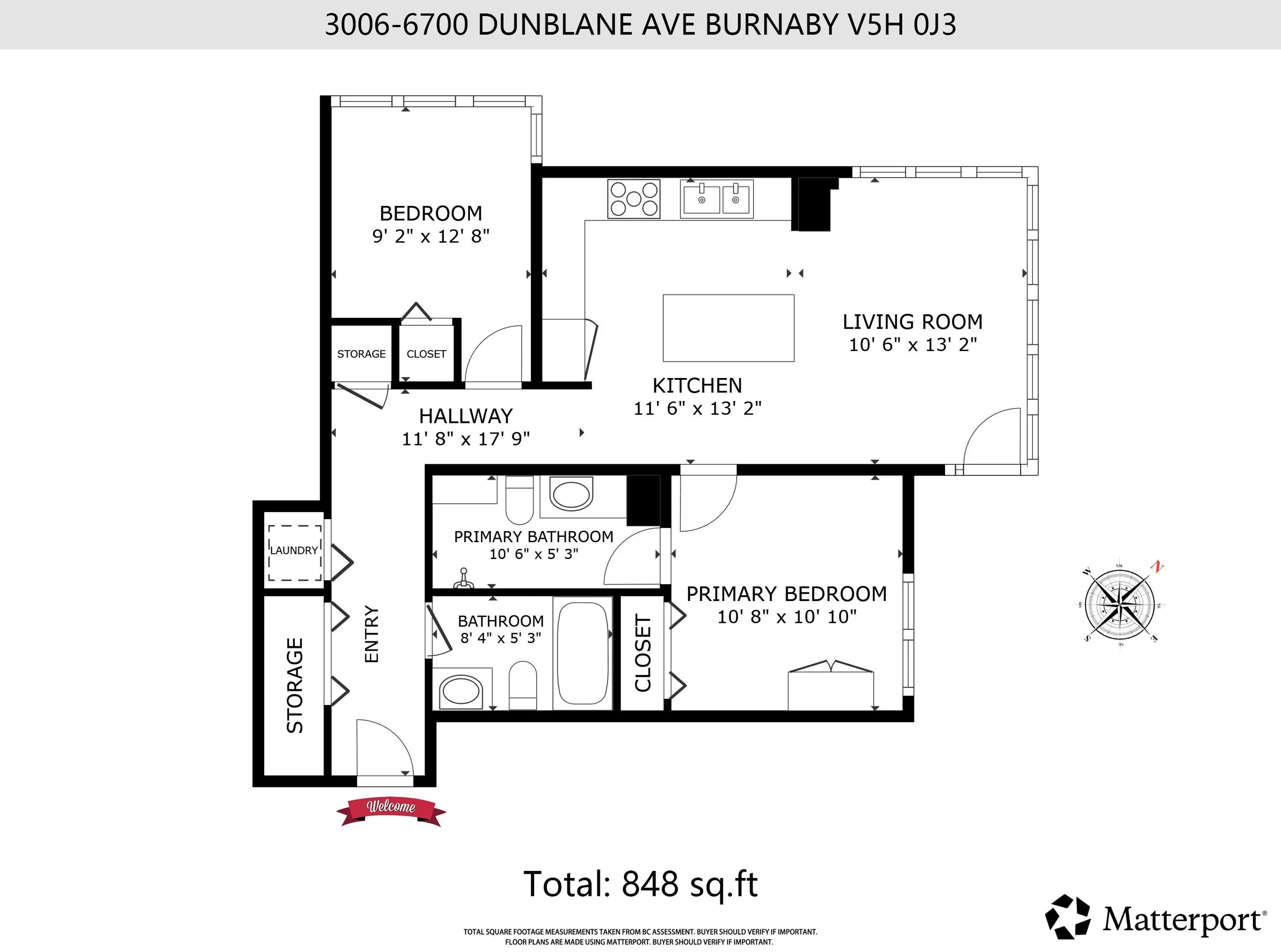 Property at #3006 6700 DUNBLANE AVENUE, Burnaby, BC
