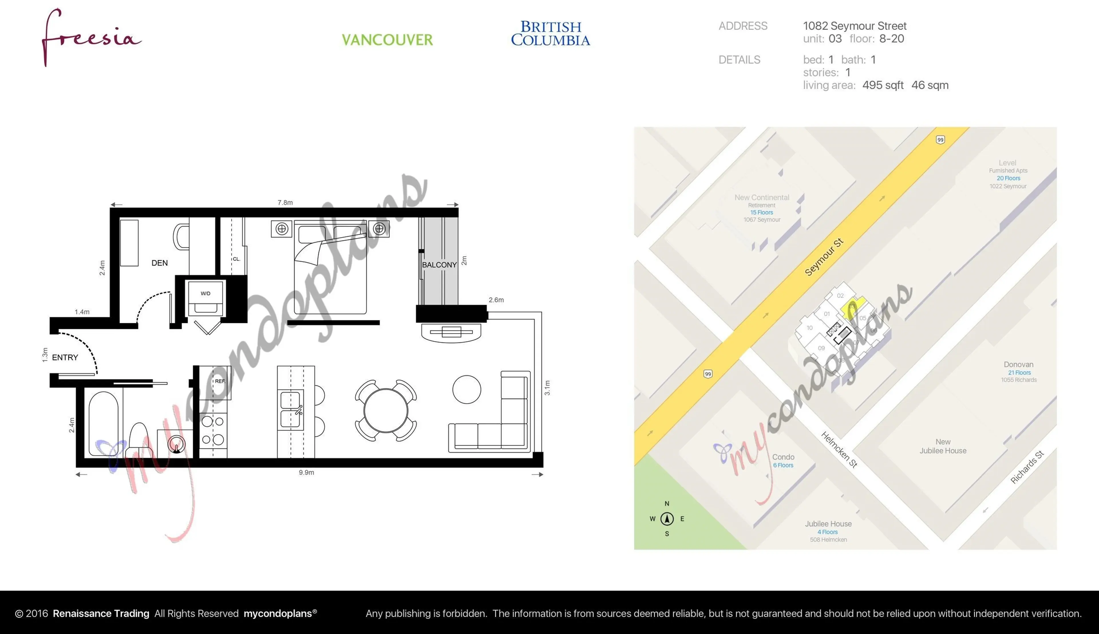 Property at #1203 1082 SEYMOUR STREET, Vancouver, BC