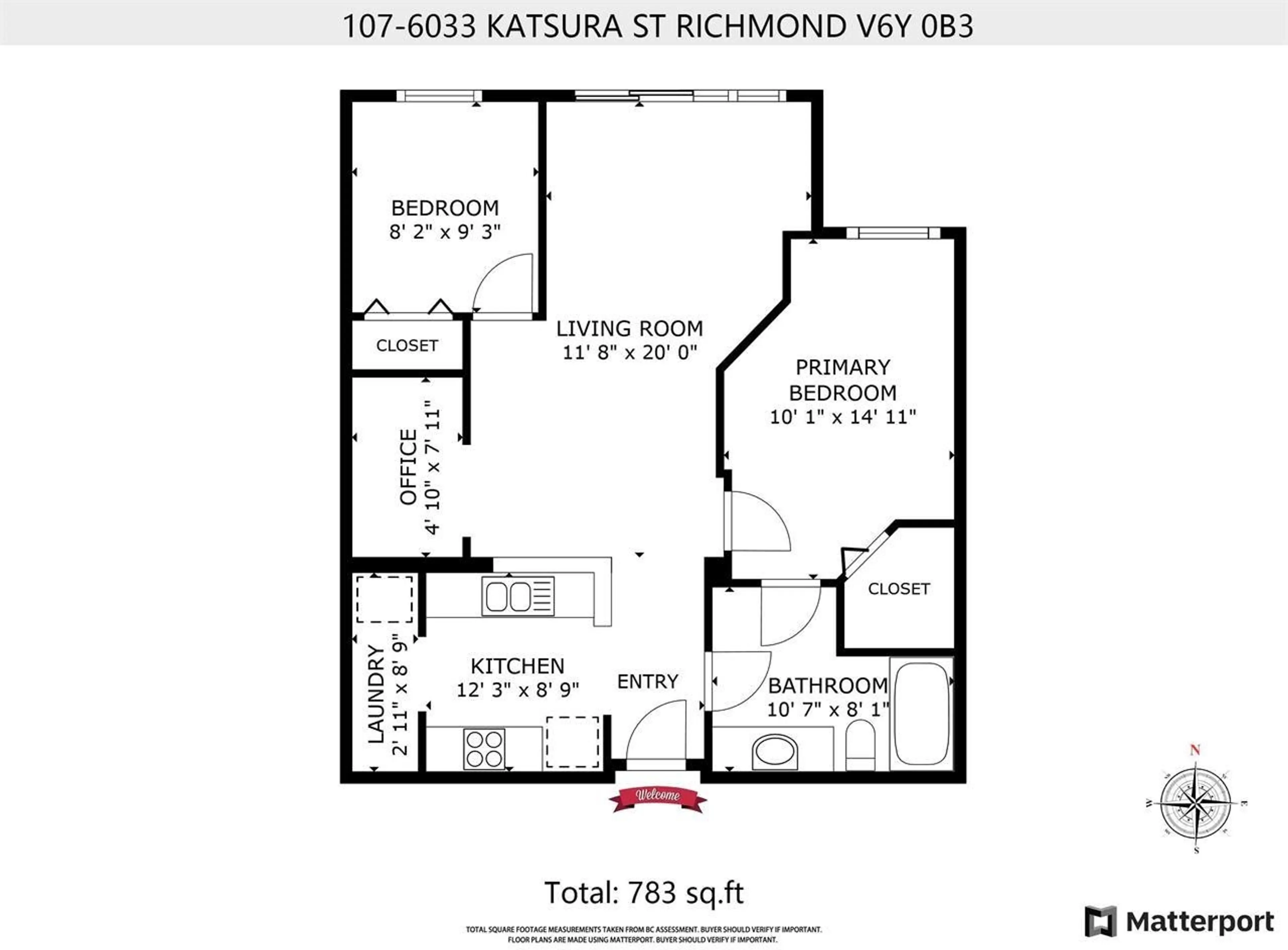 Property at #107 6033 KATSURA STREET, Richmond, BC