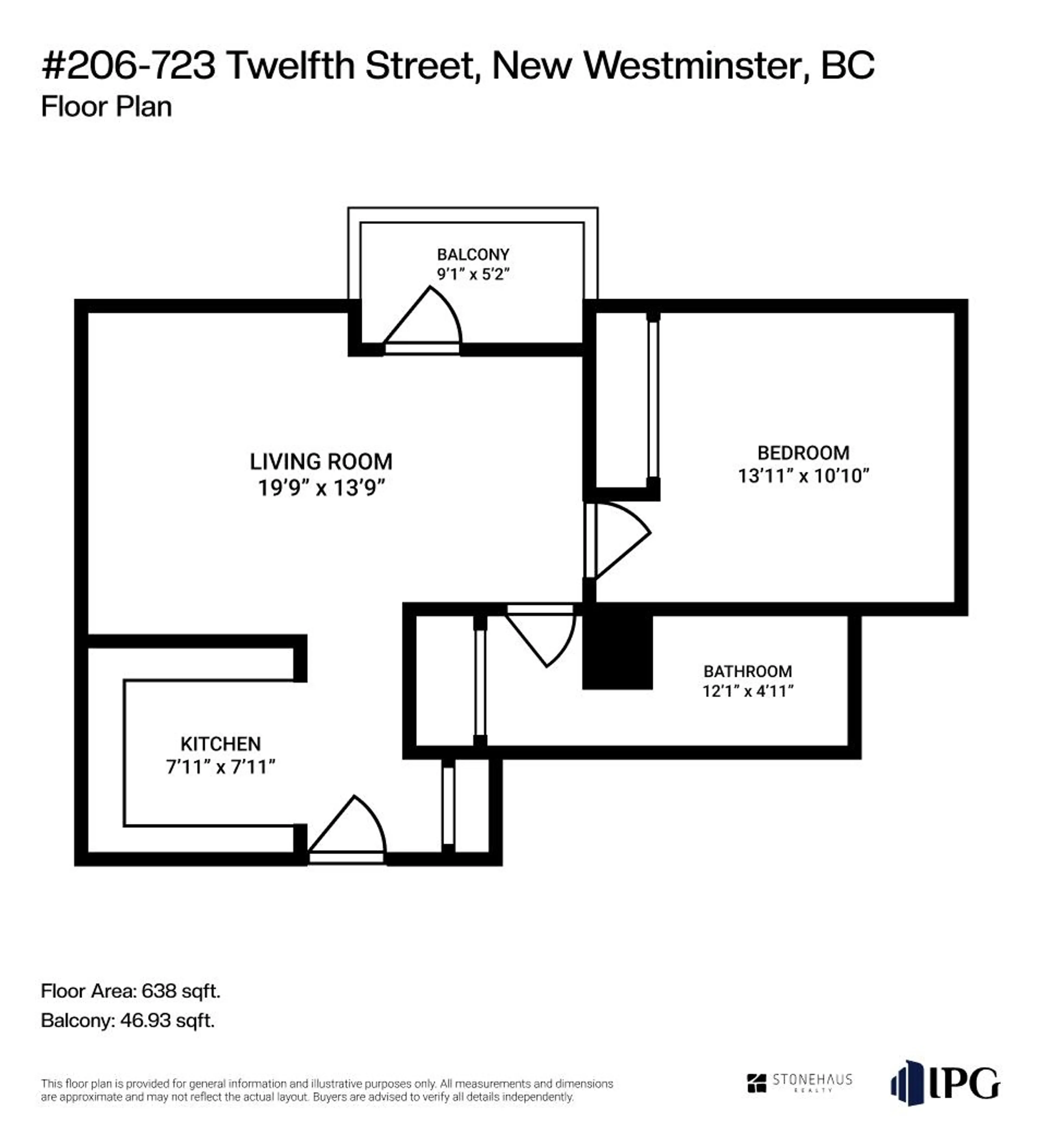 Property at #206 723 TWELFTH STREET, New Westminster, BC