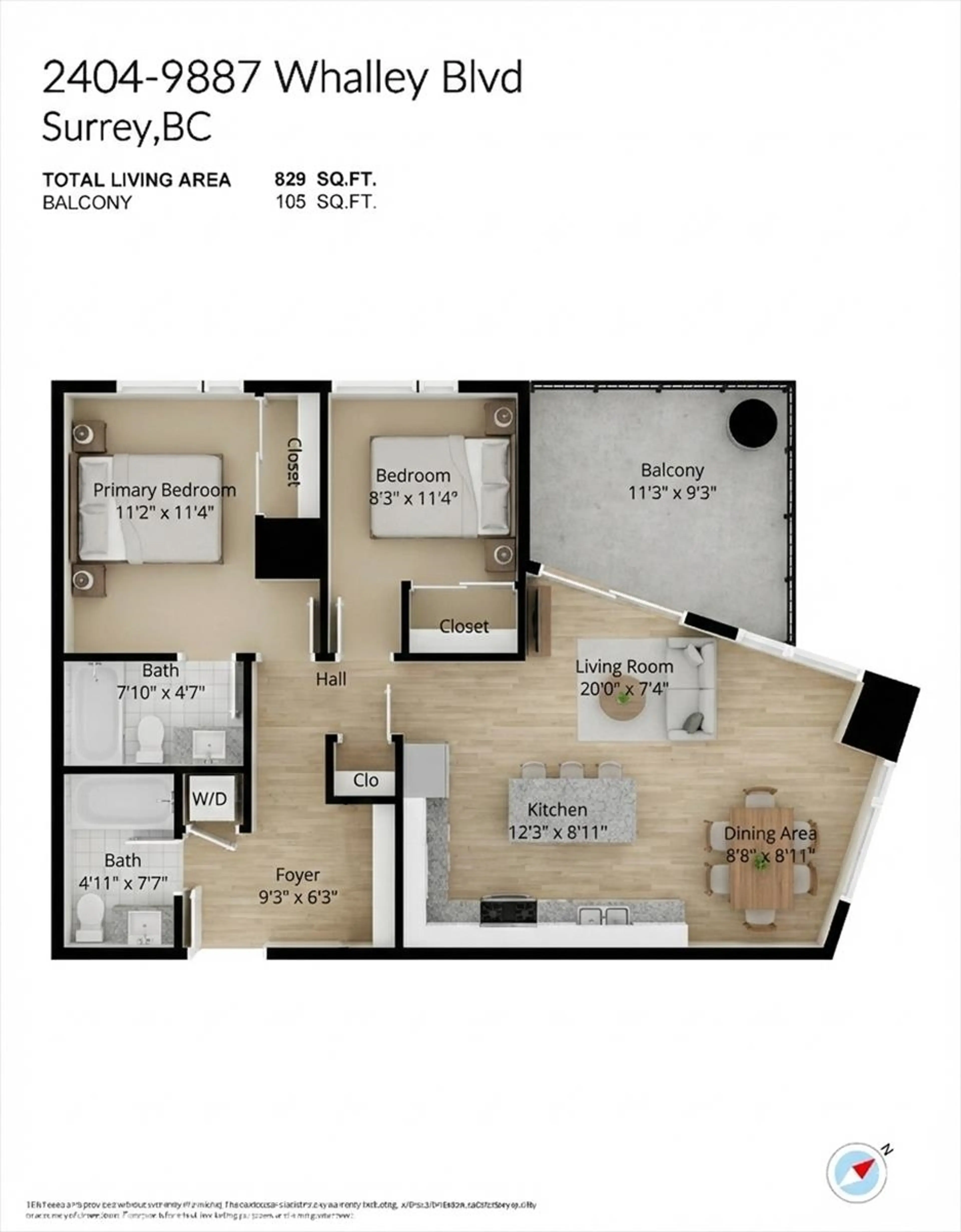 Property at #2404 9887 WHALLEY BOULEVARD, Surrey, BC