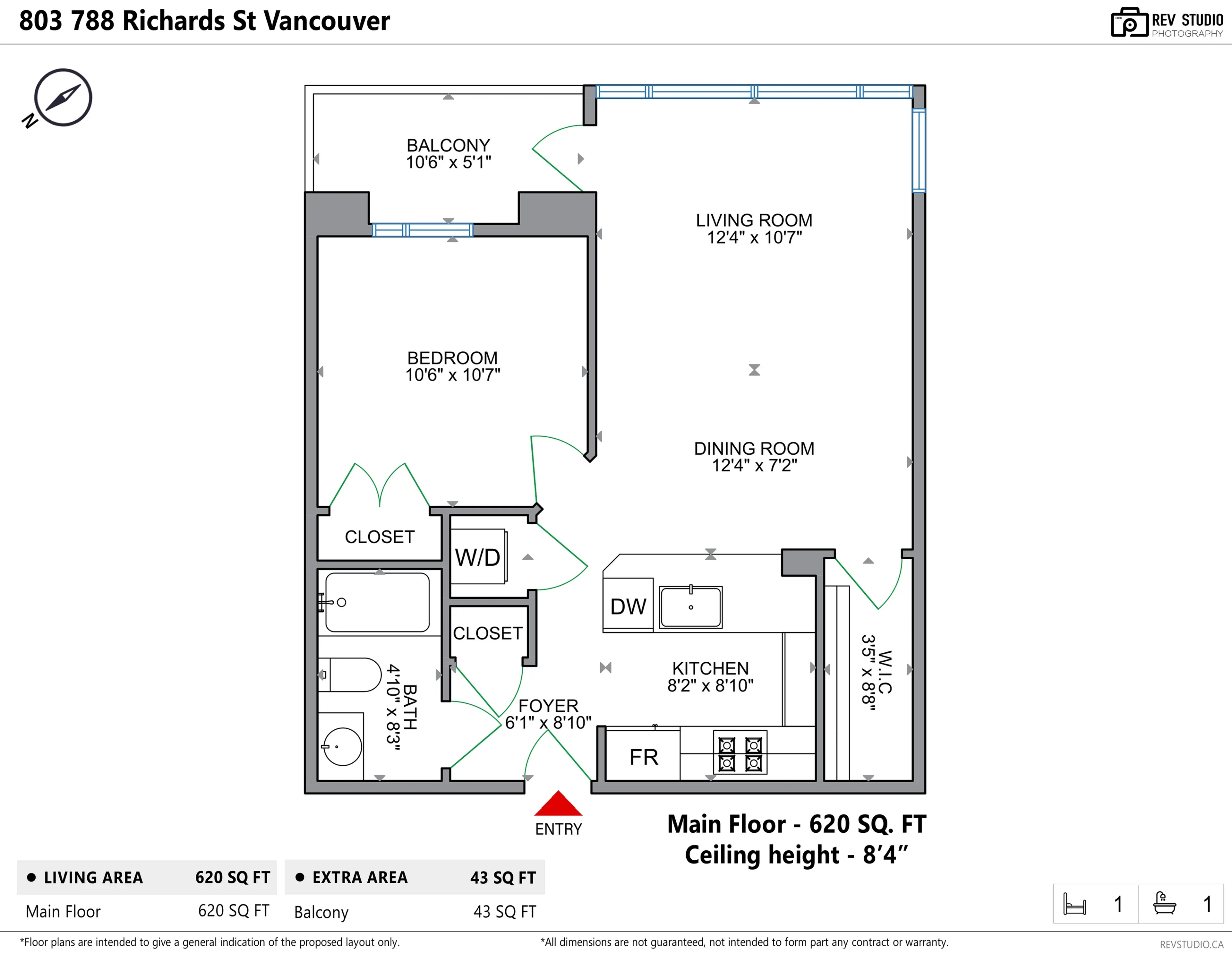 Property at #803 788 RICHARDS STREET, Vancouver, BC