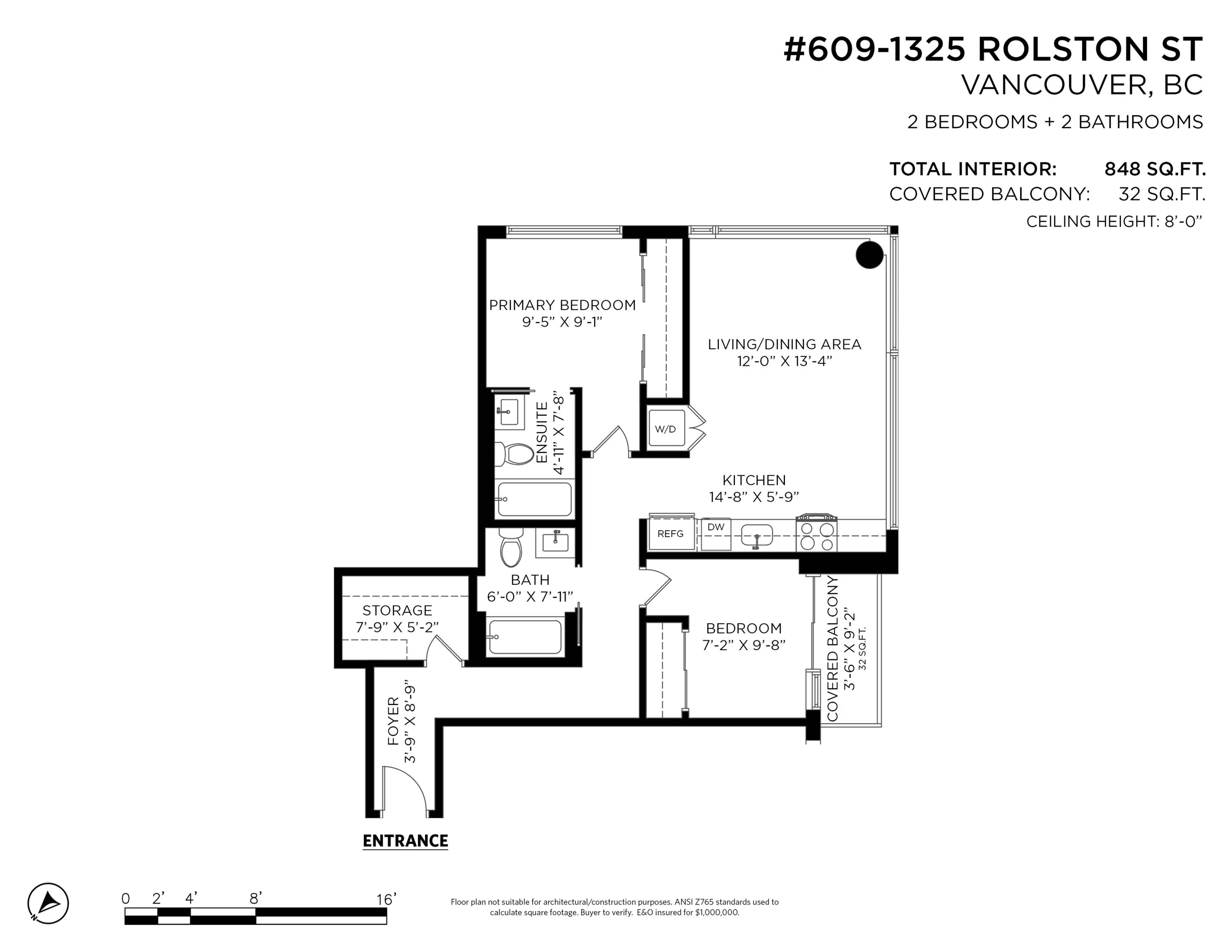 Property at #609 1325 ROLSTON STREET, Vancouver, BC