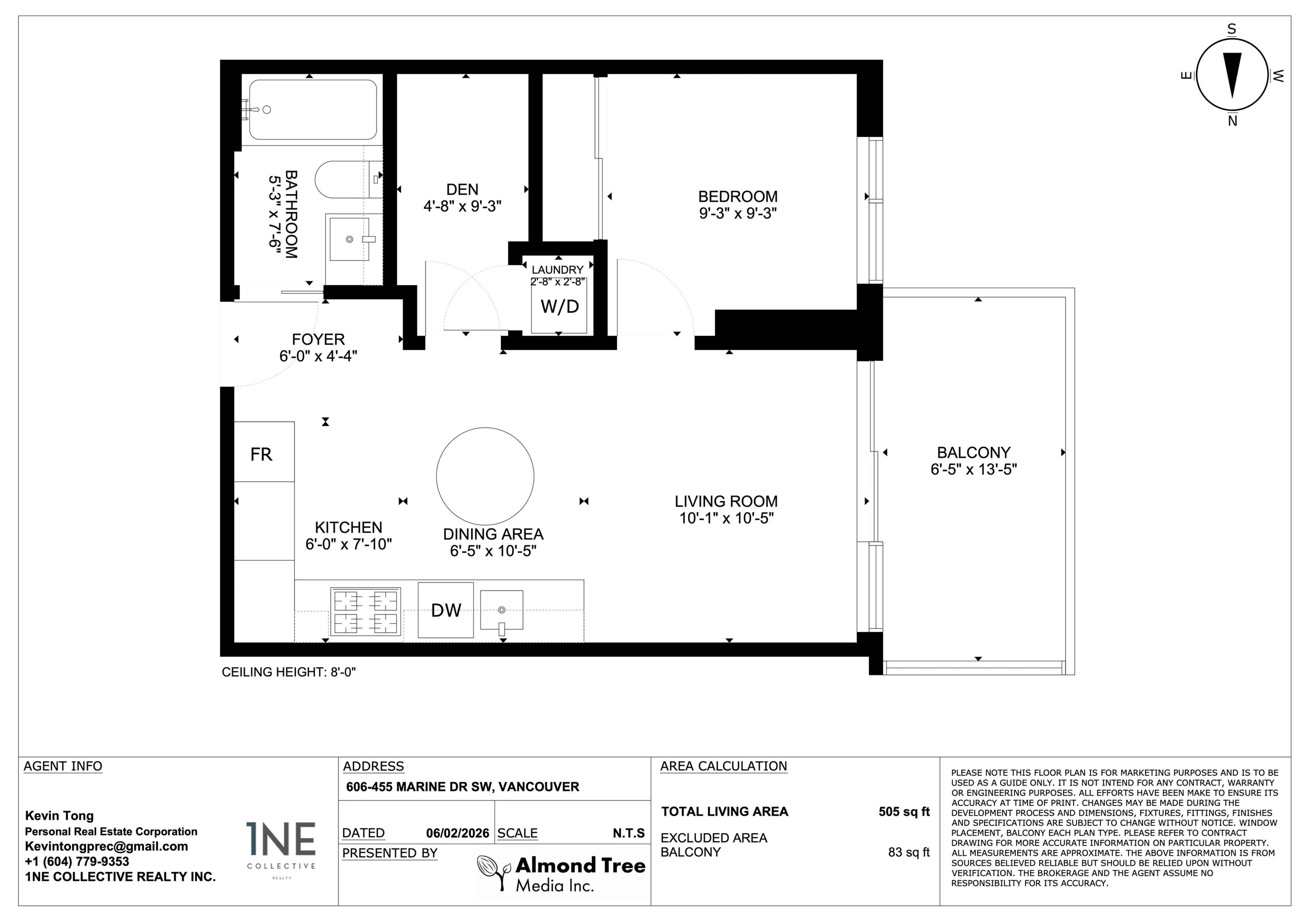 Property at #606 455 SW MARINE DRIVE, Vancouver, BC
