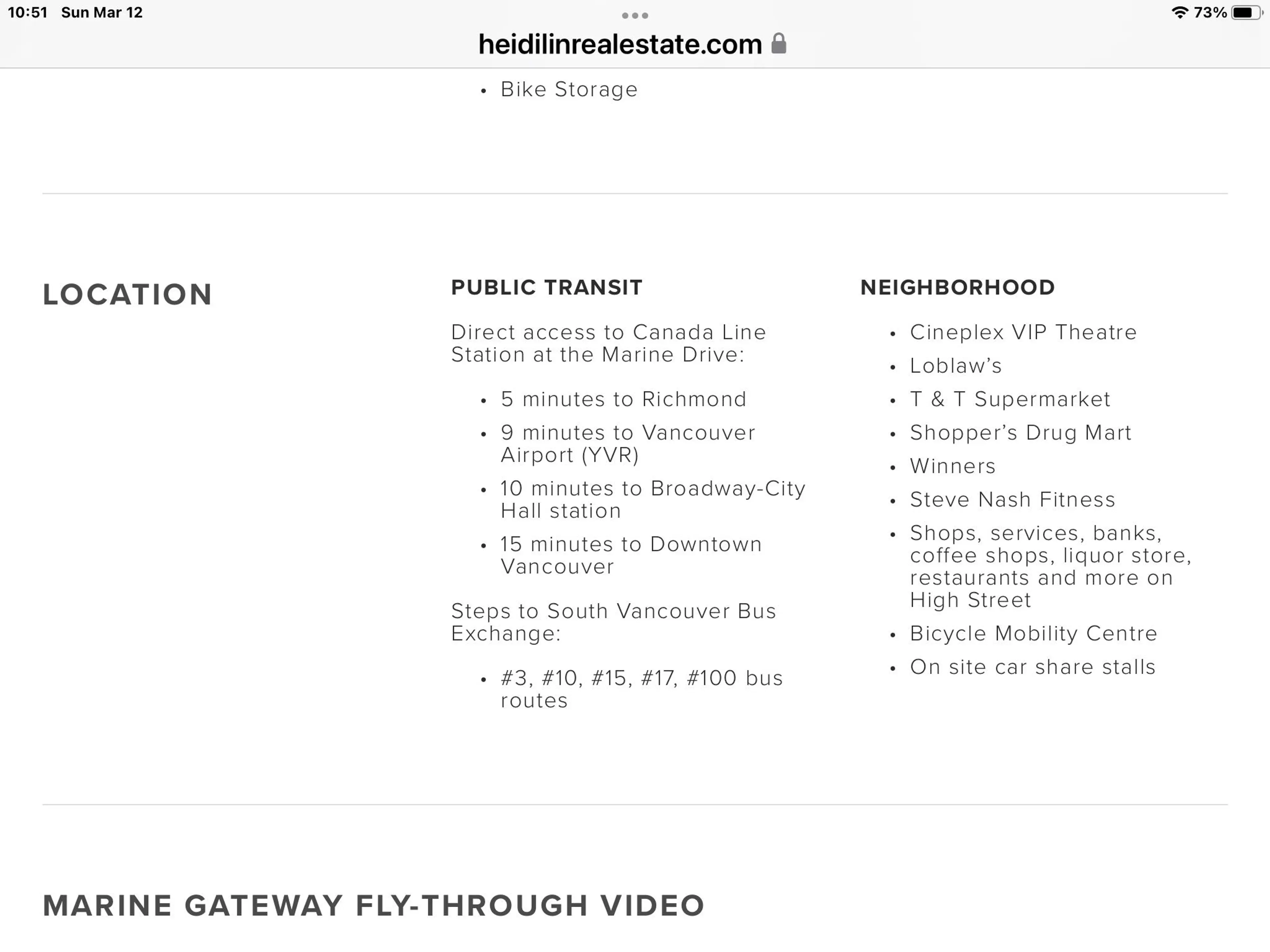 Property at #704 488 SW MARINE DRIVE, Vancouver, BC