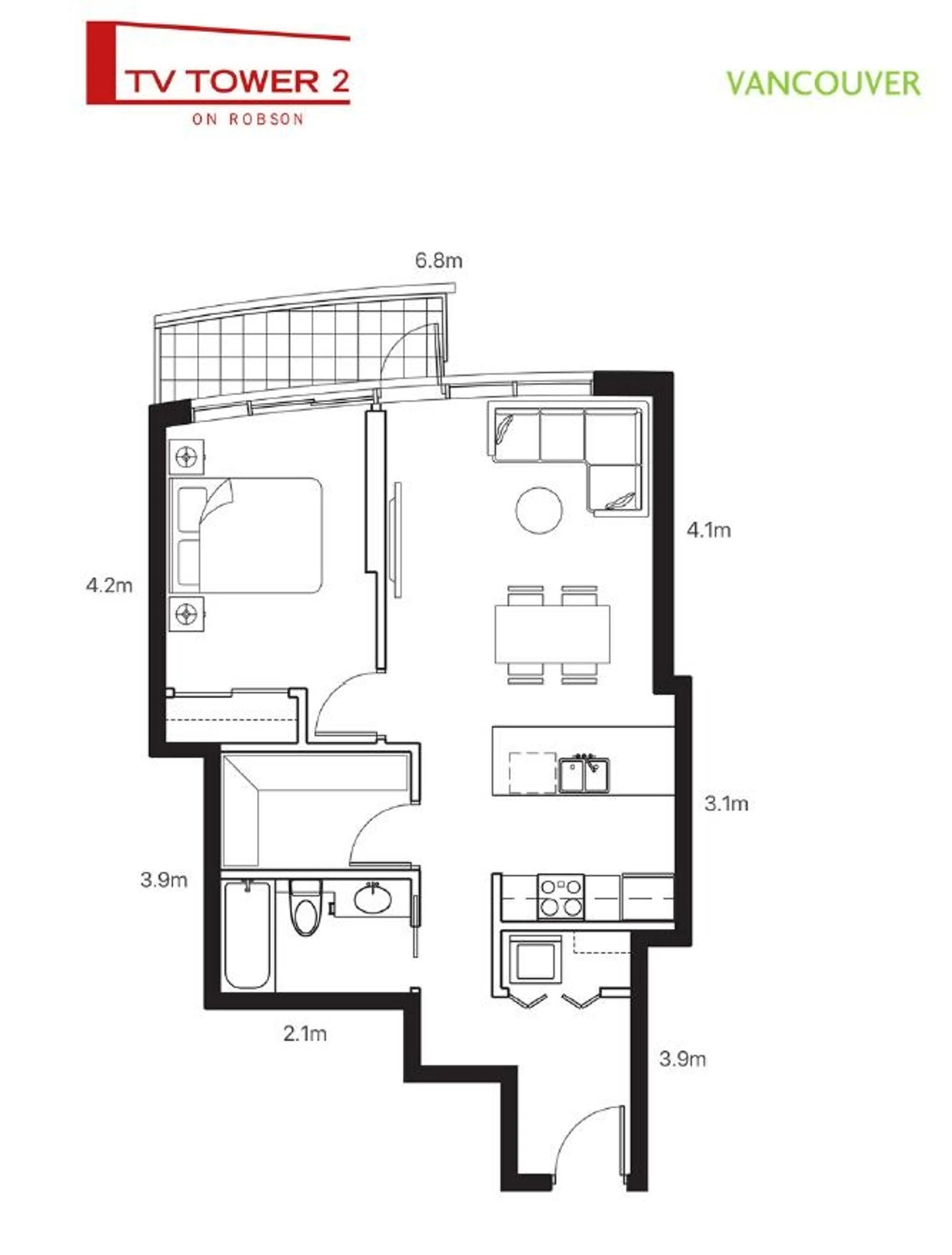 Property at #3301 233 ROBSON STREET, Vancouver, BC