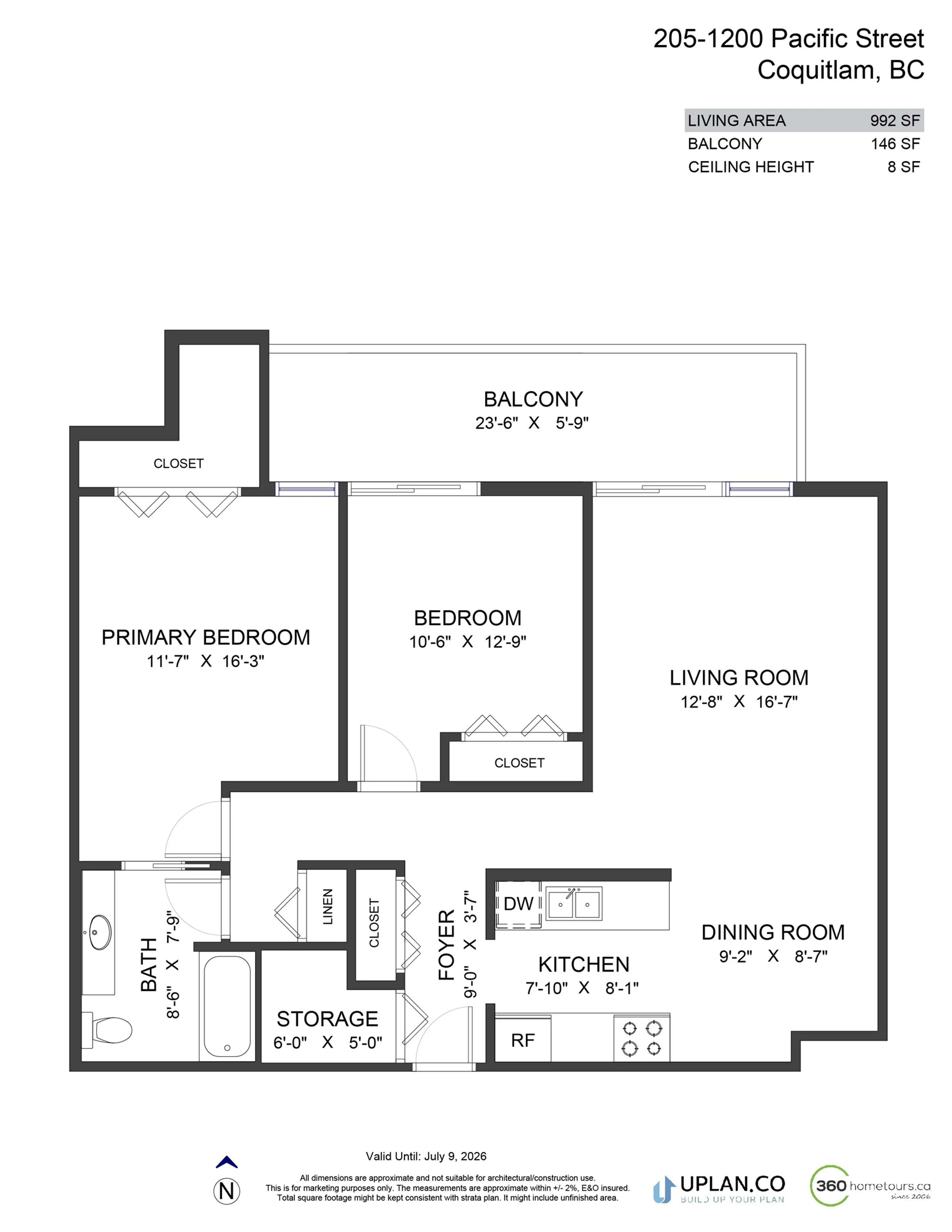 Property at #205 1200 PACIFIC STREET, Coquitlam, BC
