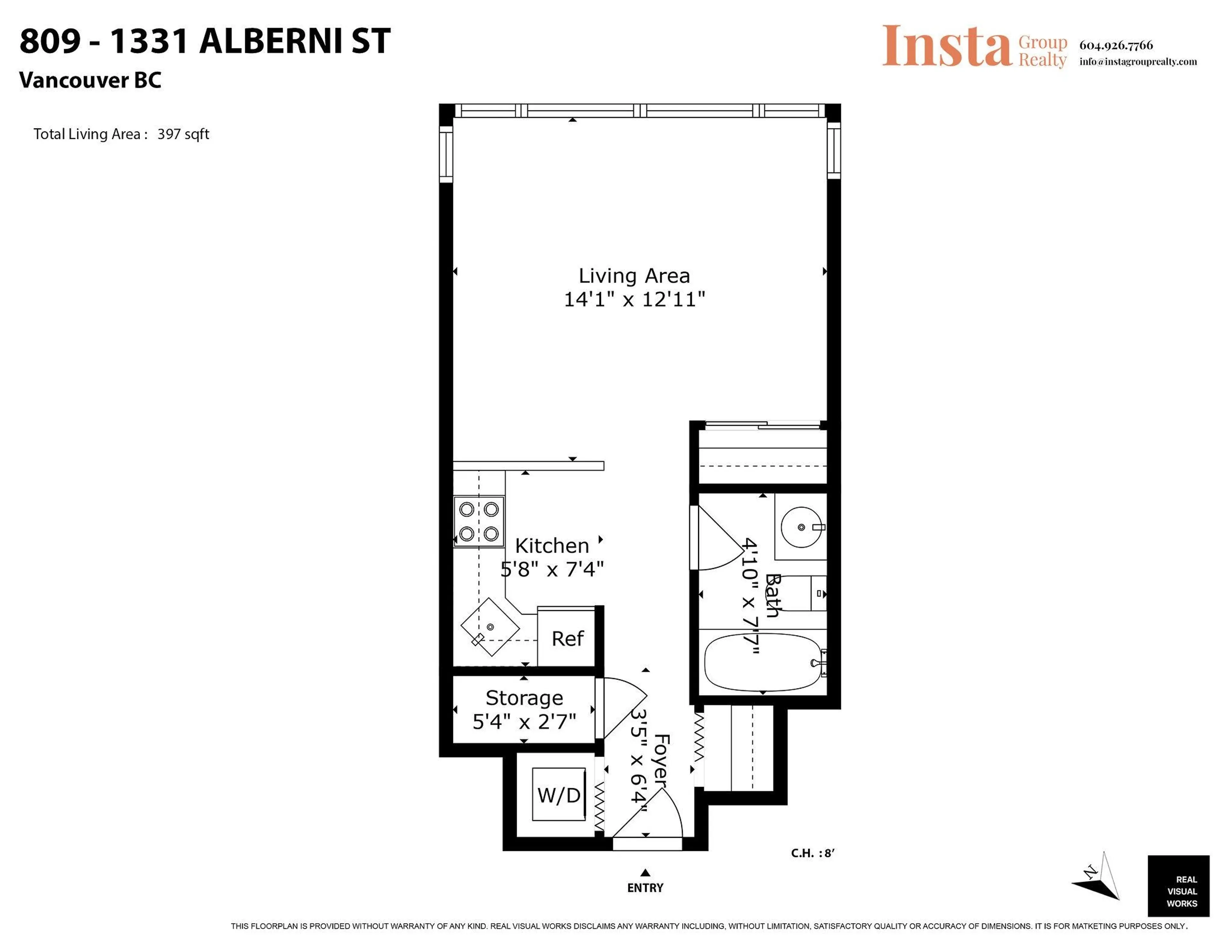 Property at #809 1331 ALBERNI STREET, Vancouver, BC