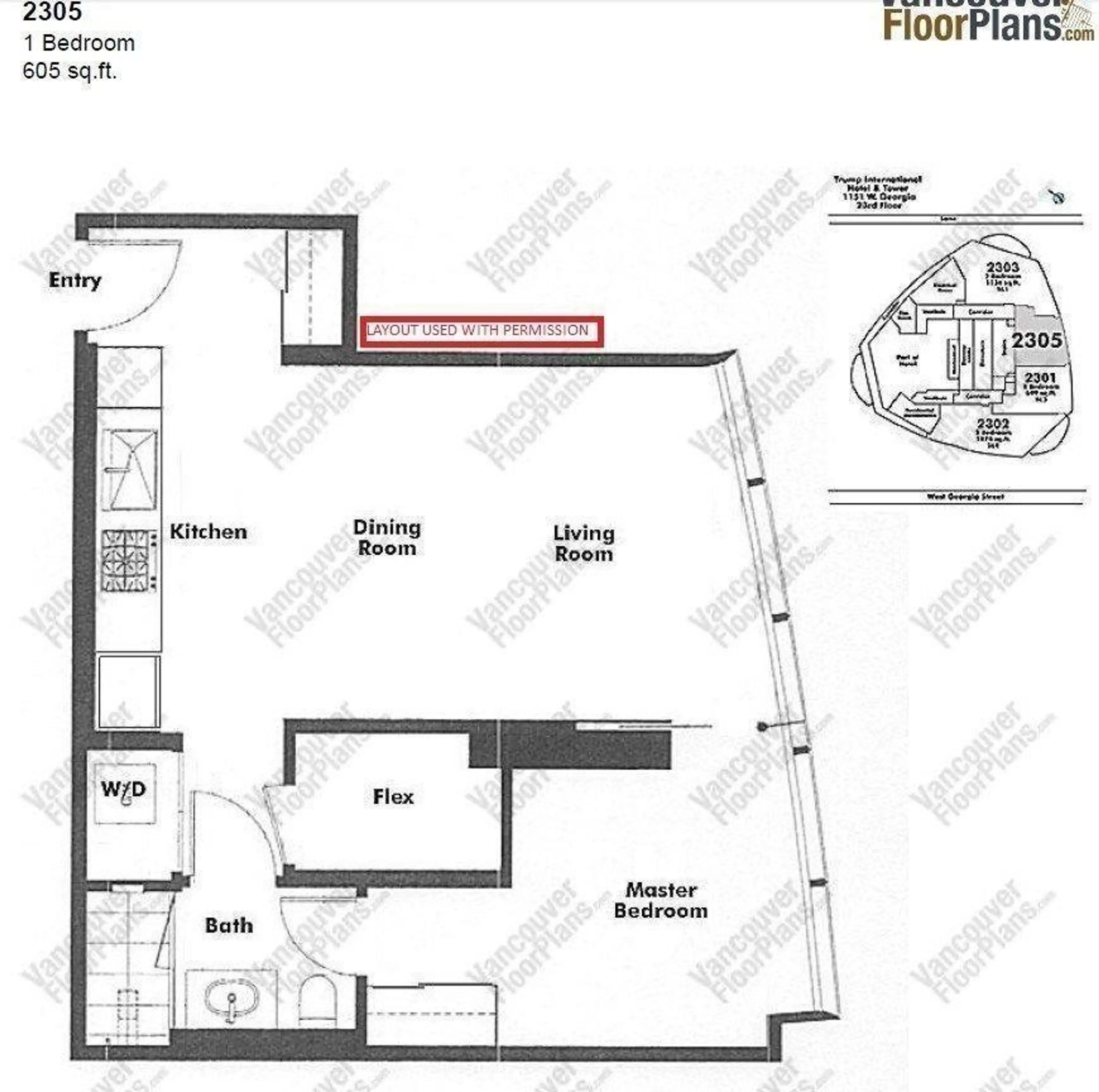 Property at #2305 1151 W GEORGIA STREET, Vancouver, BC