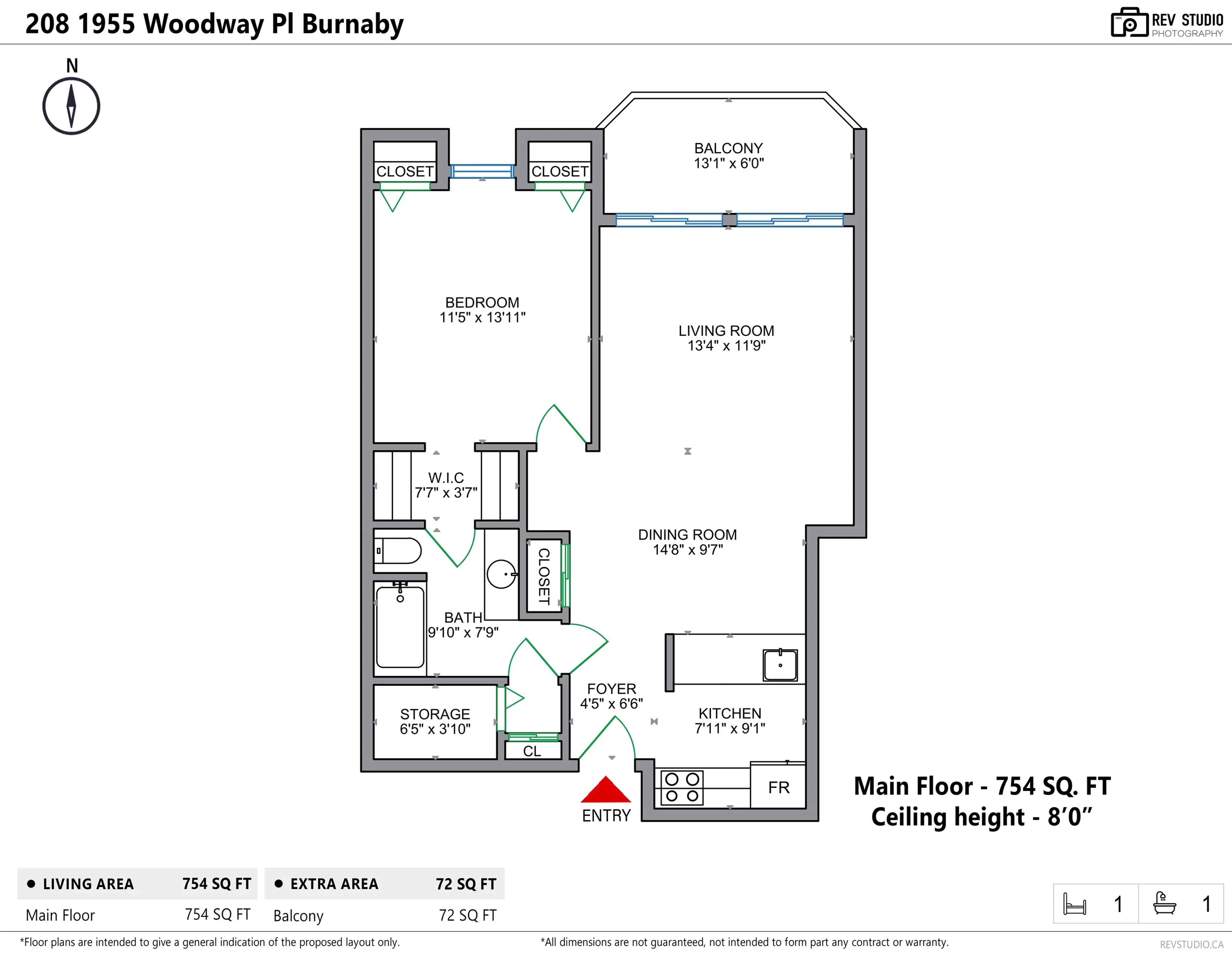 Property at #208 1955 WOODWAY PLACE, Burnaby, BC