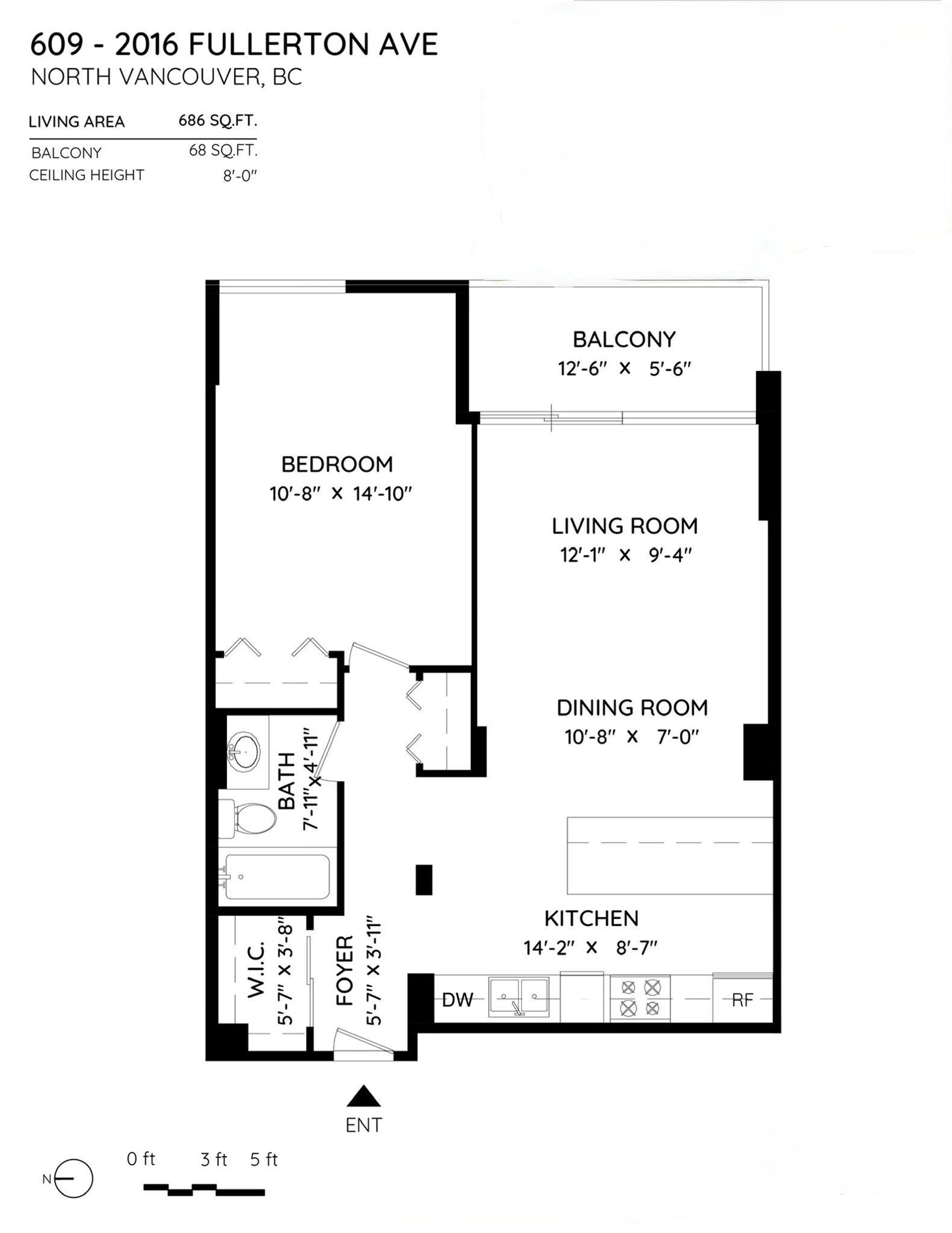 Property at #609 2016 FULLERTON AVENUE, North Vancouver, BC