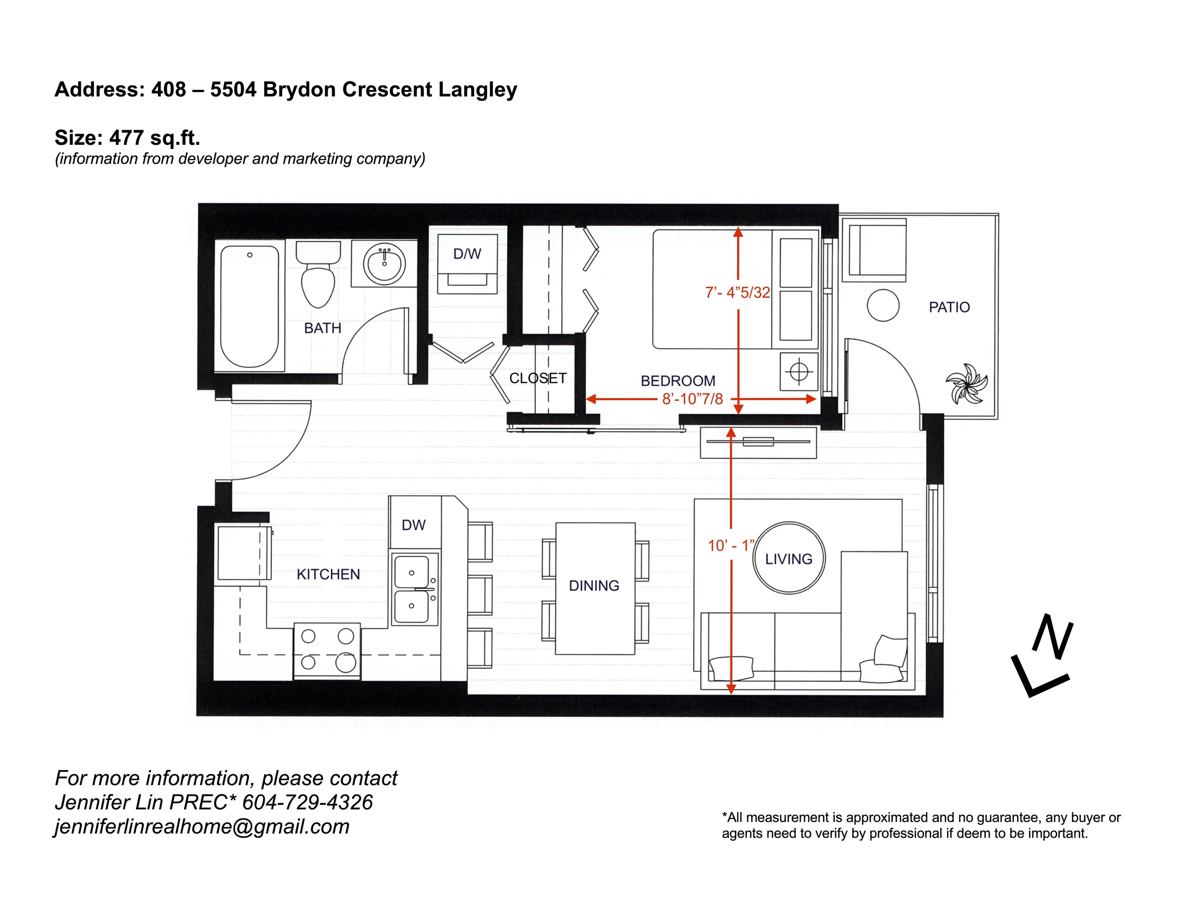 Property at #408 5504 BRYDON CRESCENT, Langley, BC