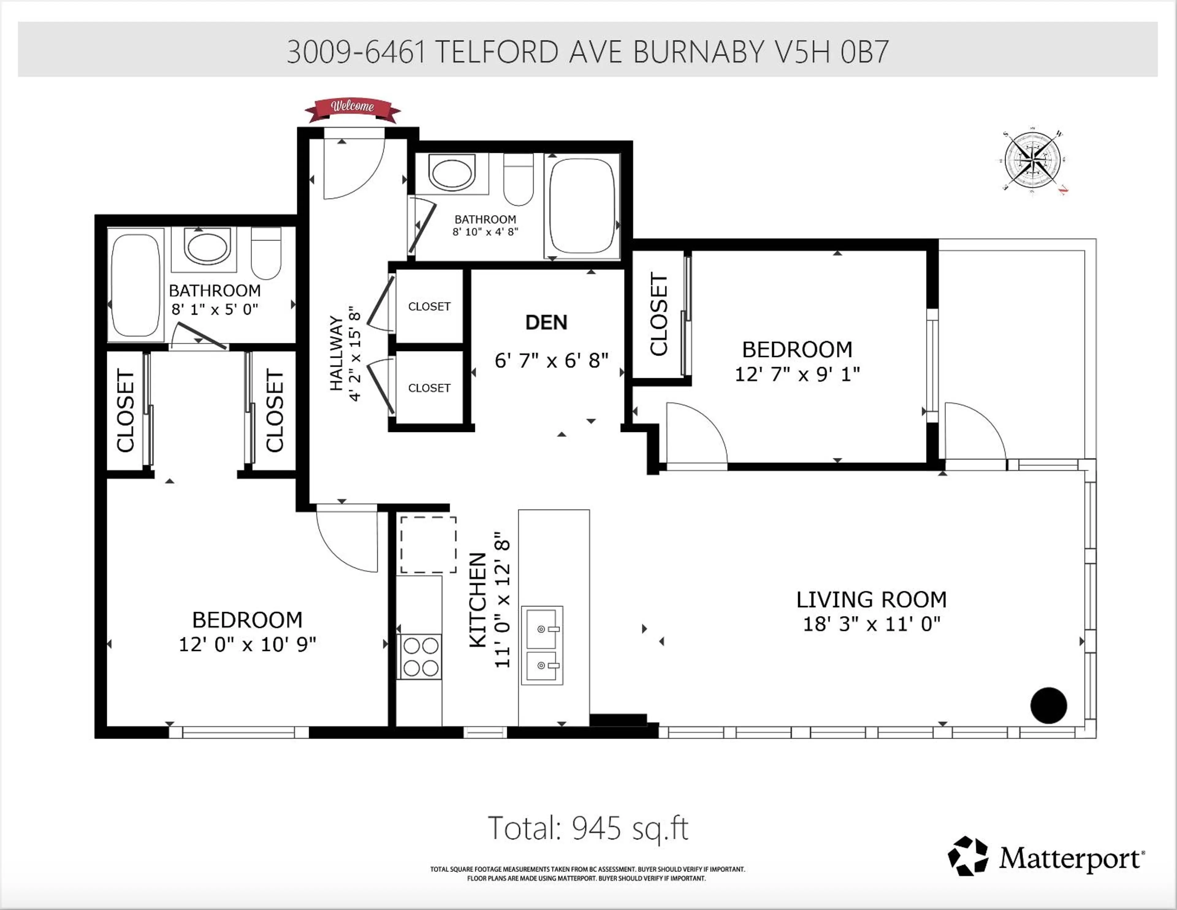 Property at #3009 6461 TELFORD AVENUE, Burnaby, BC