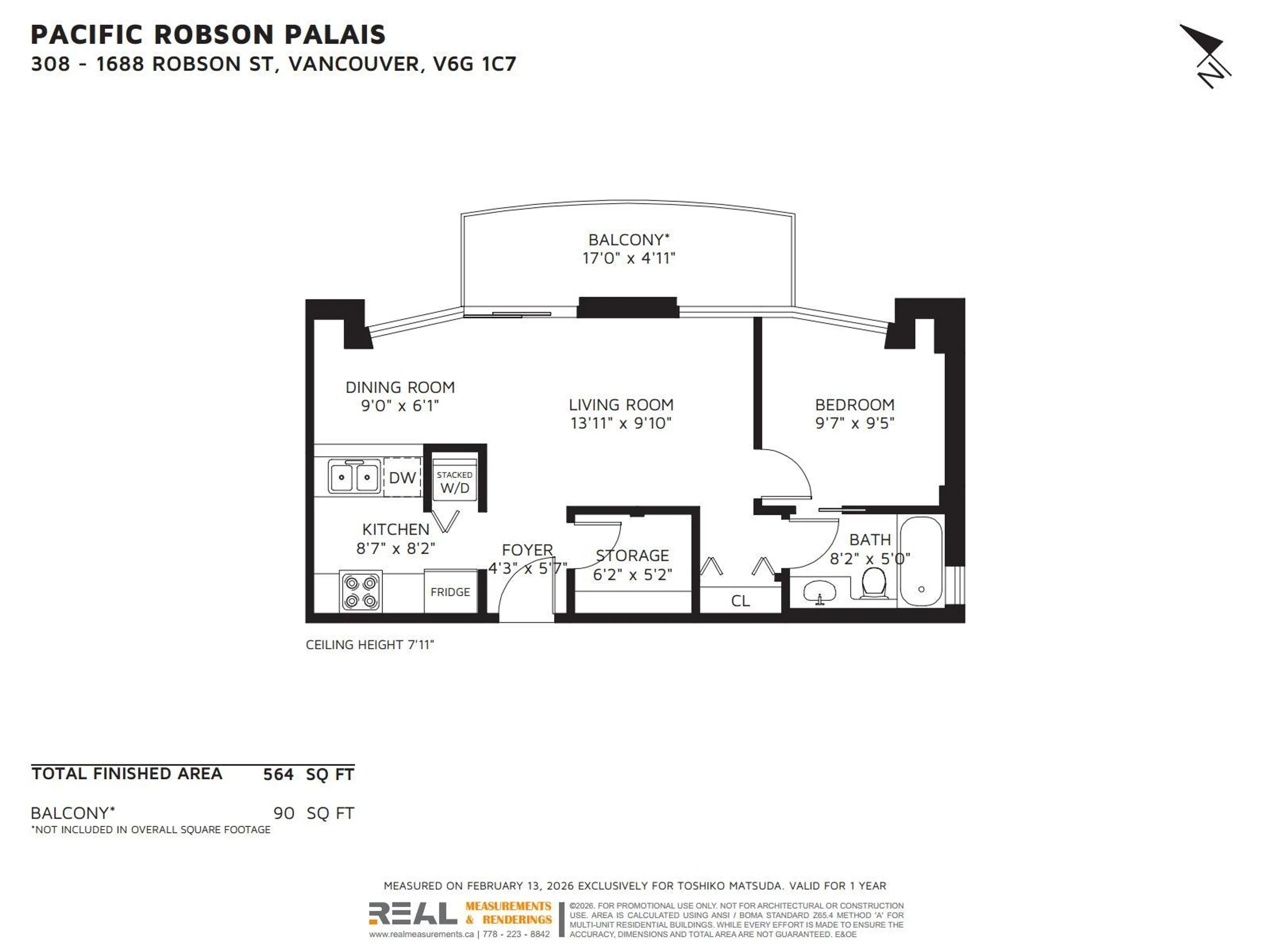 Property at #308 1688 ROBSON STREET, Vancouver, BC