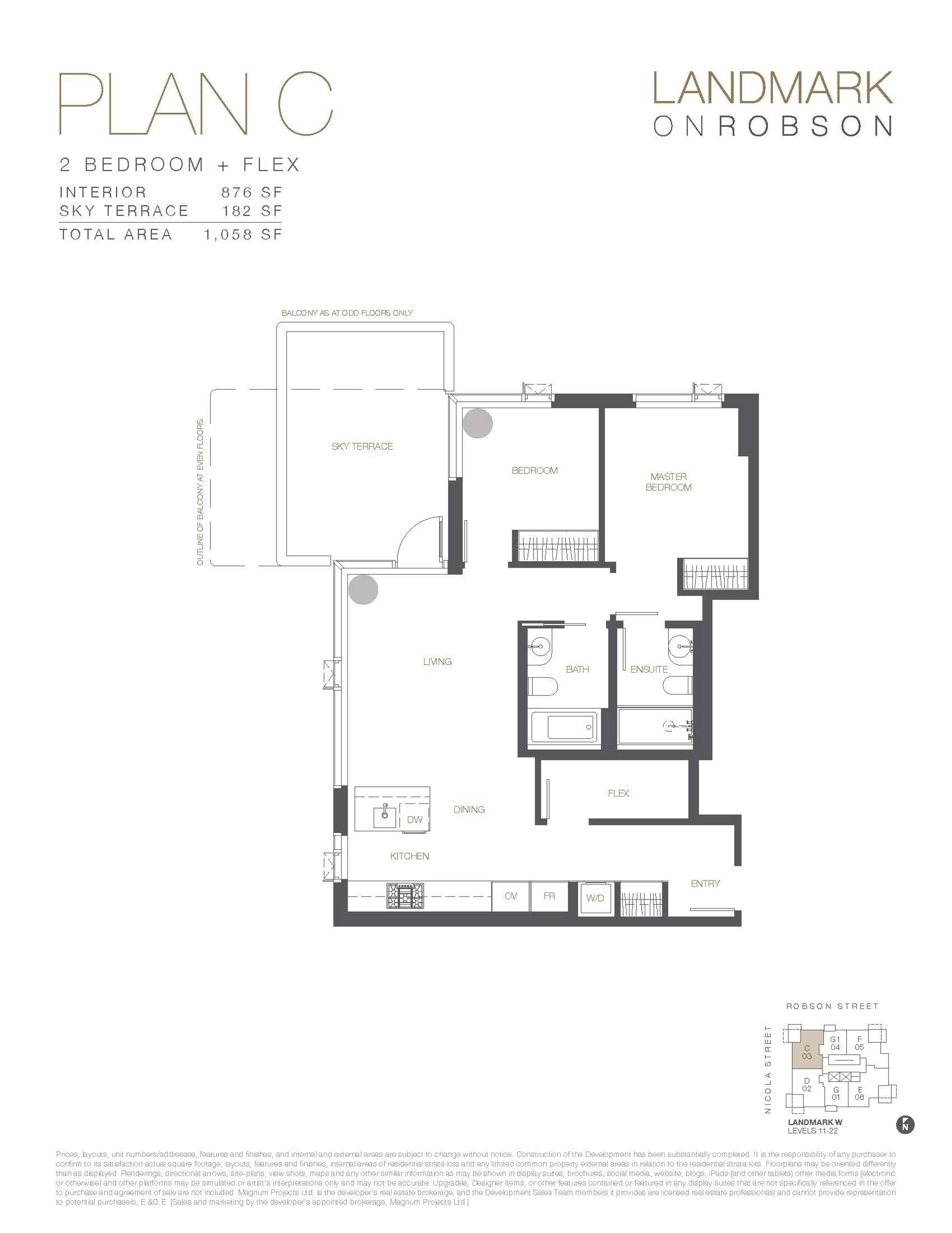 Property at #1103 1482 ROBSON STREET, Vancouver, BC