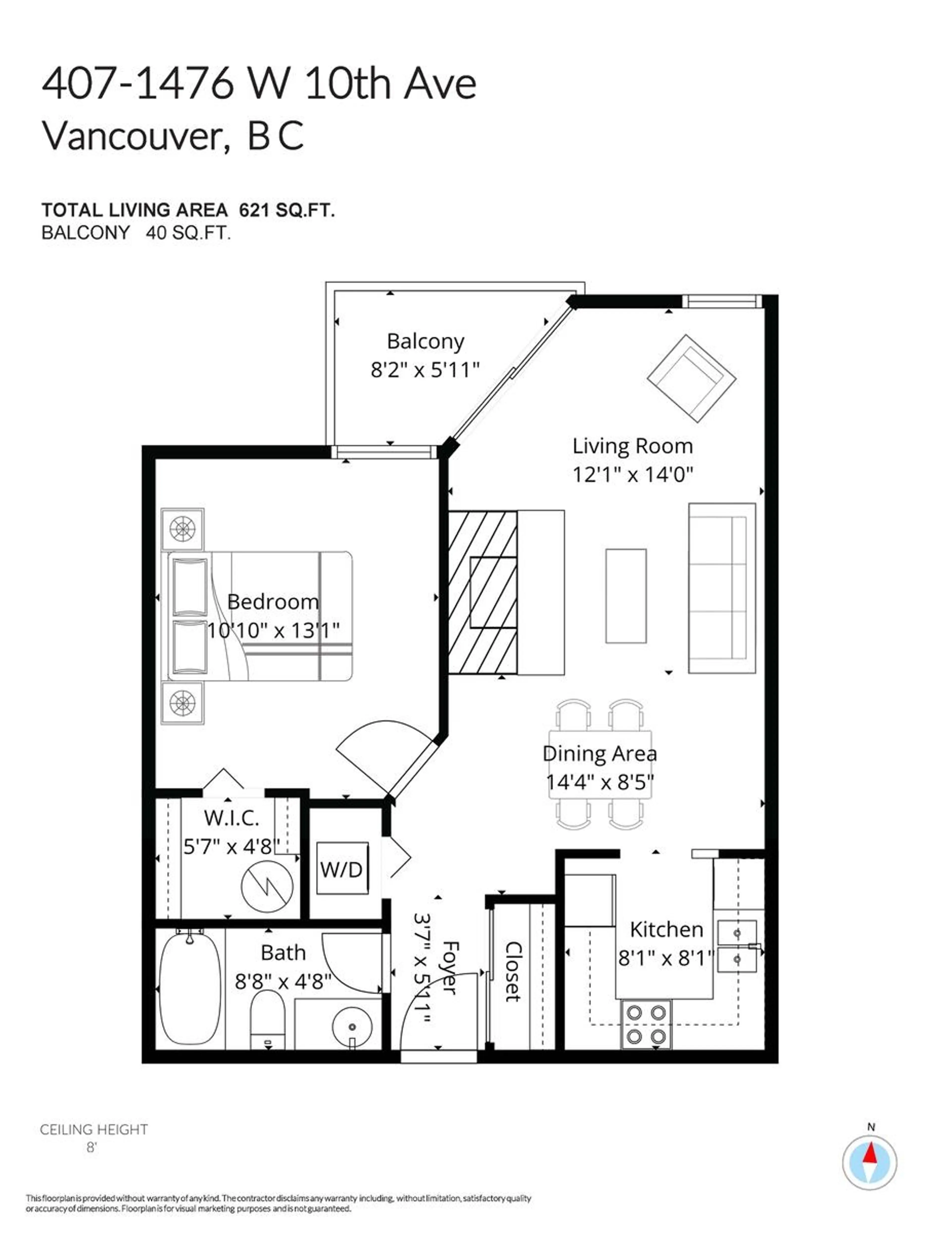 Property at #407 1476 W 10TH AVENUE, Vancouver, BC