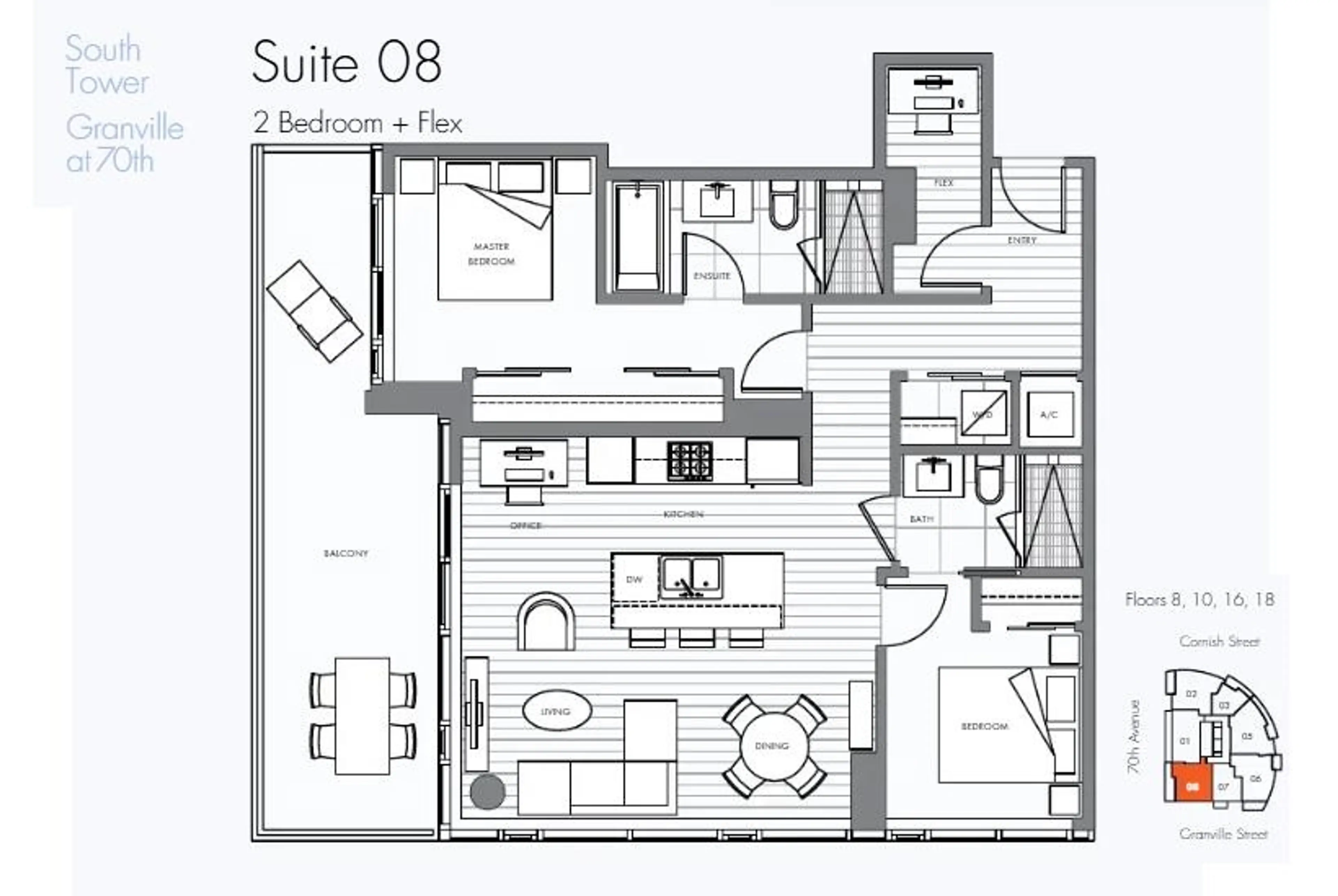 Property at #808 8555 GRANVILLE STREET, Vancouver, BC