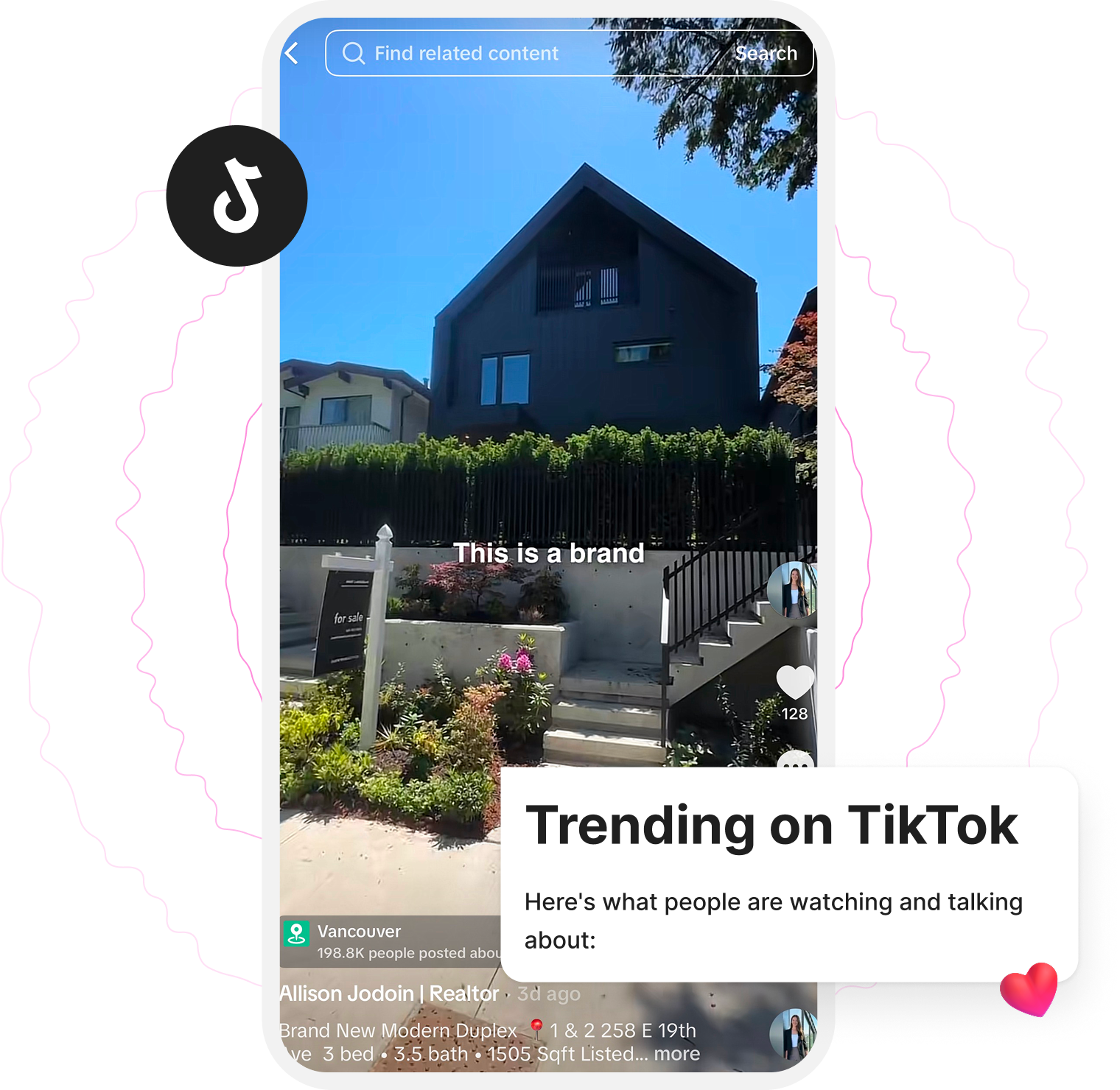 realtor in Vancouver tours a duplex